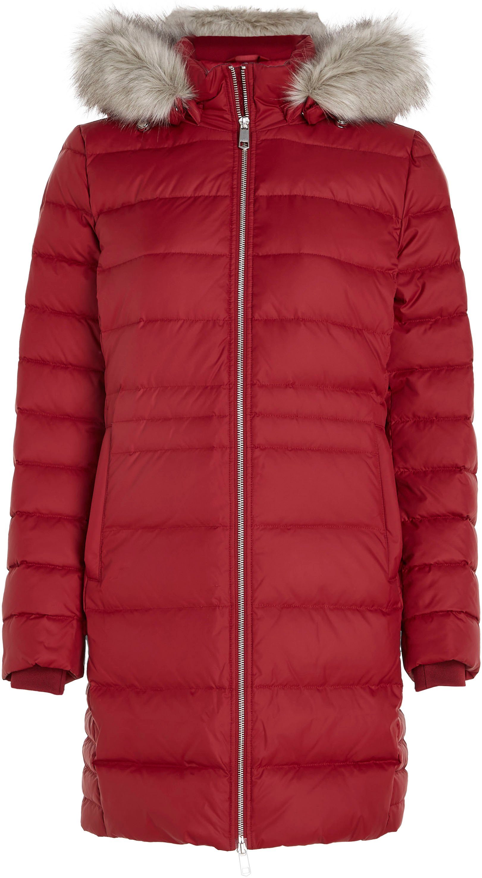 Tommy Hilfiger Curve Daunenmantel CRV rouge SIZE DOWN CURVE COAT TYRA WITH FUR PLUS