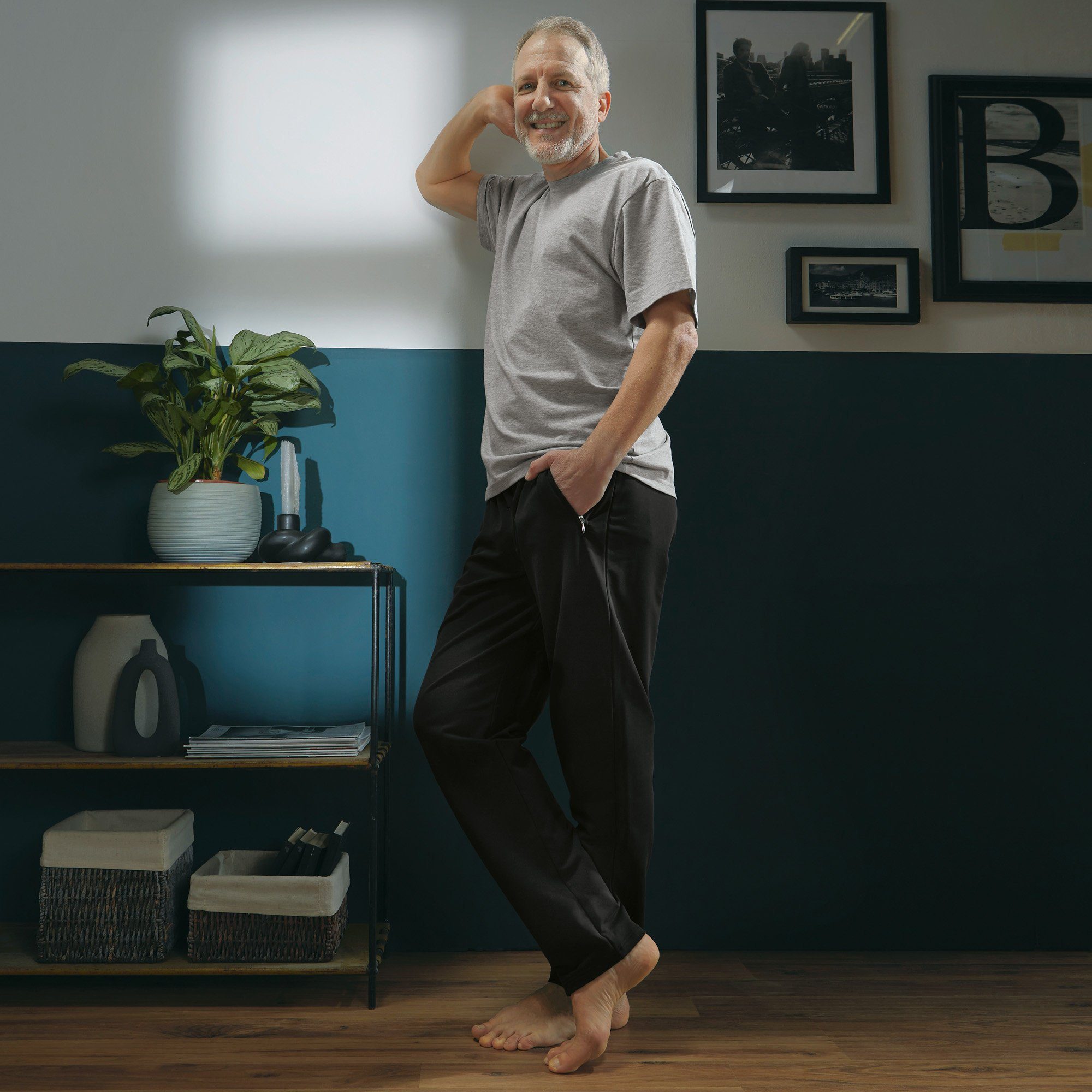 Erwin Müller Jogginghose Herren-Freizeithose, lang Uni