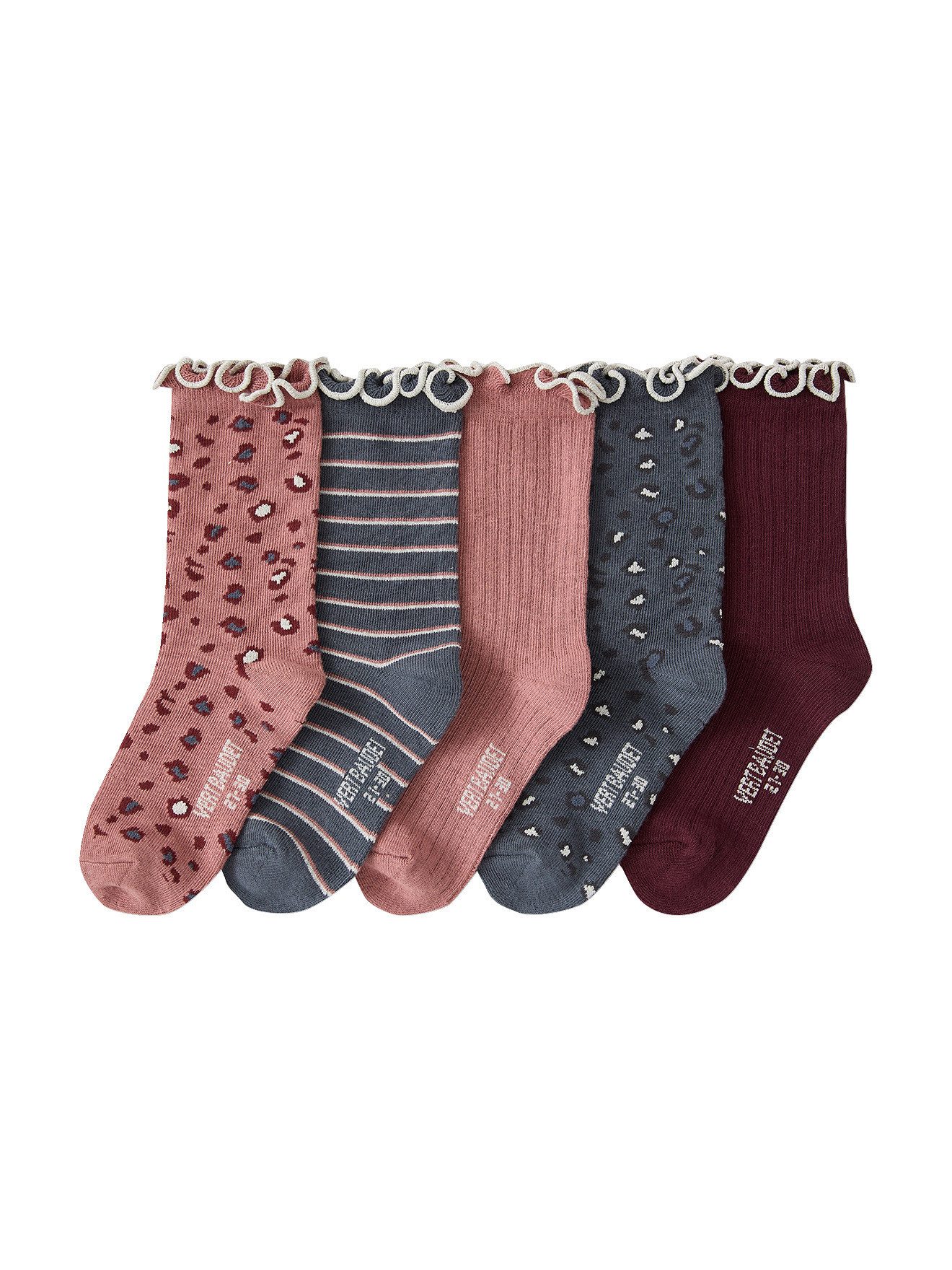 vertbaudet Socken Socken LEOPARD, Kinder 5er-Pack