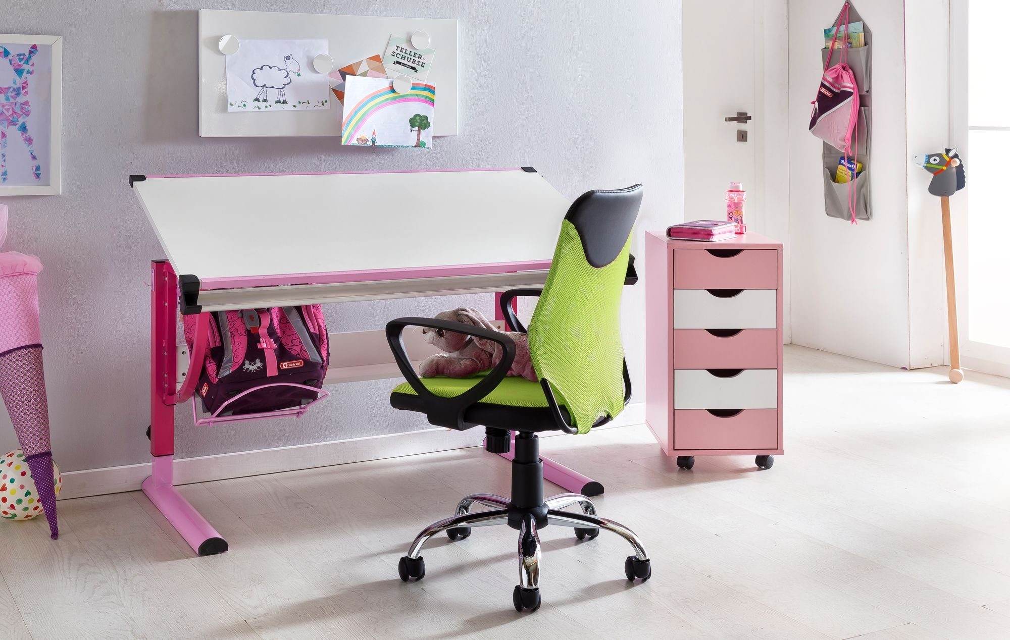 KADIMA DESIGN Kinderstuhl Schreibtischstuhl für robust & - & Jugendliche ergonomisch Grün Kinder