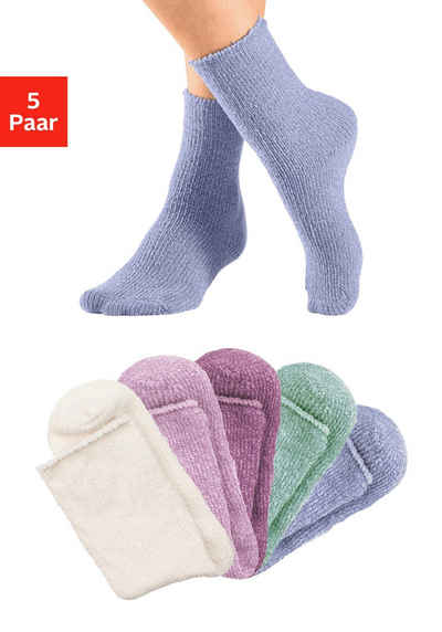 Lavana Kuschelsocken (Packung, 5-Paar) ideal als Bettsocken