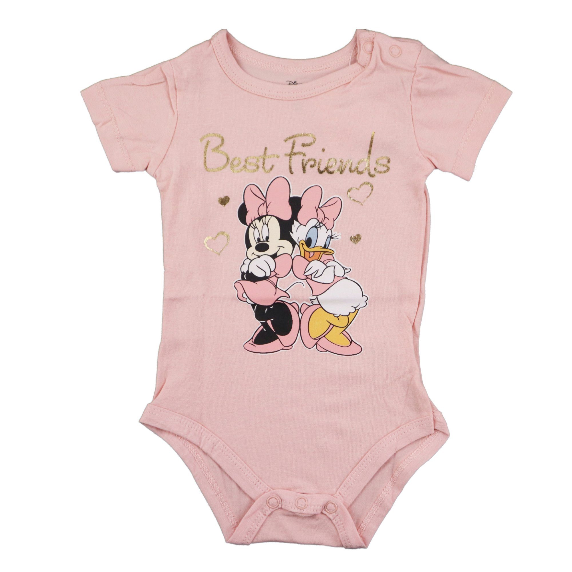 Disney Minnie Mouse Kurzarmwickelbody Minnie Maus und Daisy Duck Baby kurzarm Body Strampler Gr. 68 bis 92