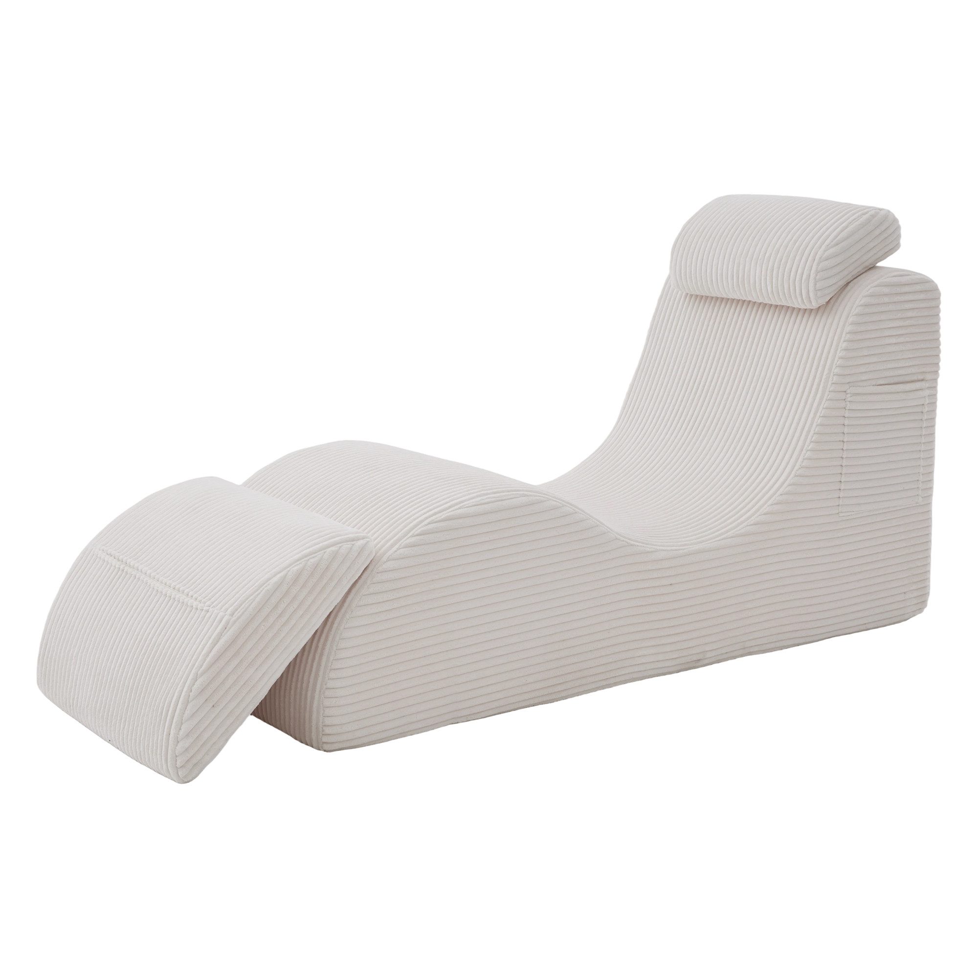 KLAM HOME Relaxsessel Moderner Relaxsessel Ergonomisch Cord Stoff Mit Seite günstig online kaufen