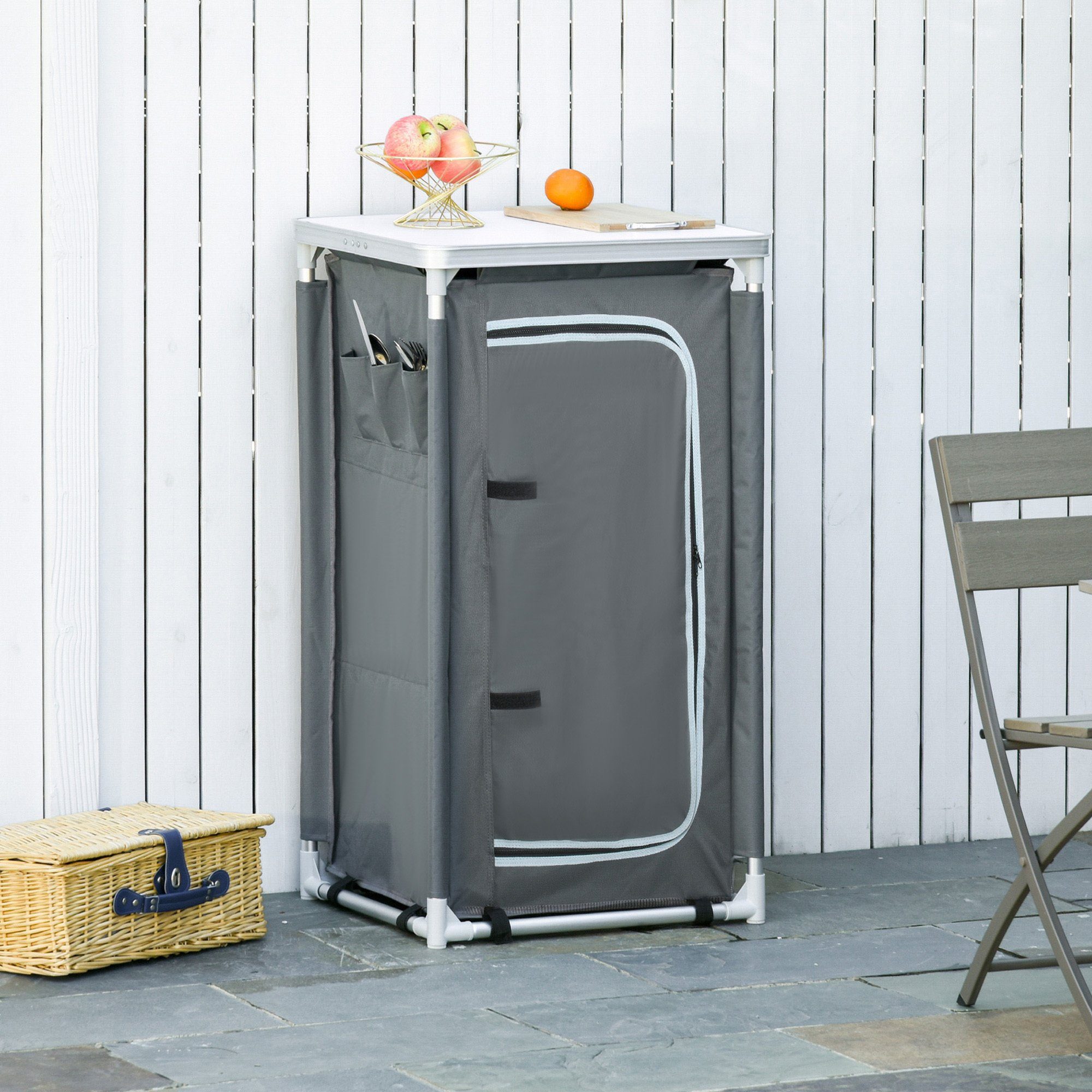 Outsunny Campingtisch 2in1Campingtisch mit Arbeitsplatte und günstig online kaufen