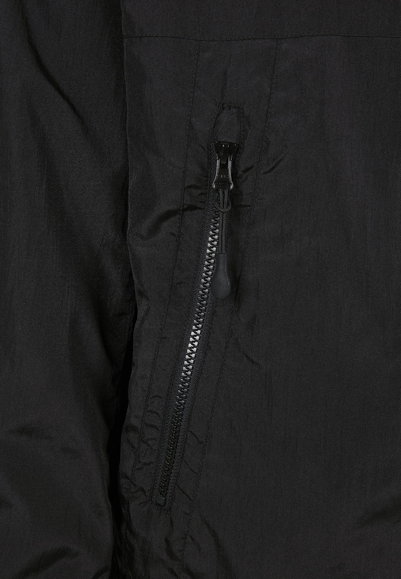 Herren black Nylon CLASSICS URBAN Full Jacket Crepe (1-St) Sommerjacke Zip