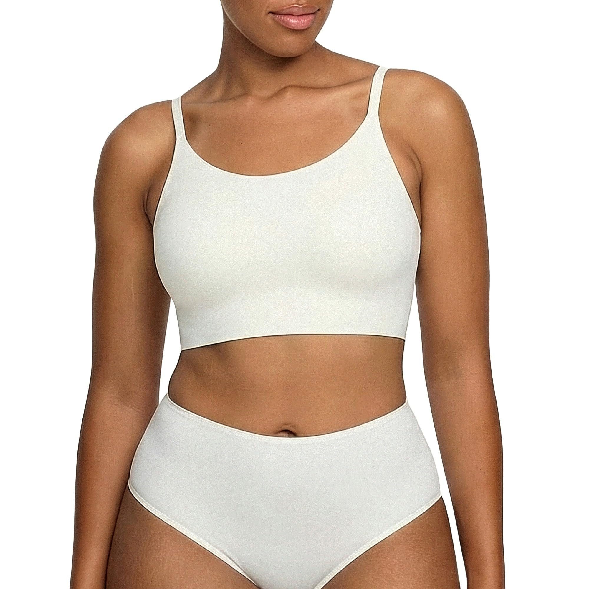 cfab (creamy fabrics) Bügelloser BH Scoop Neck BH-Ecru-3XL (1-tlg)