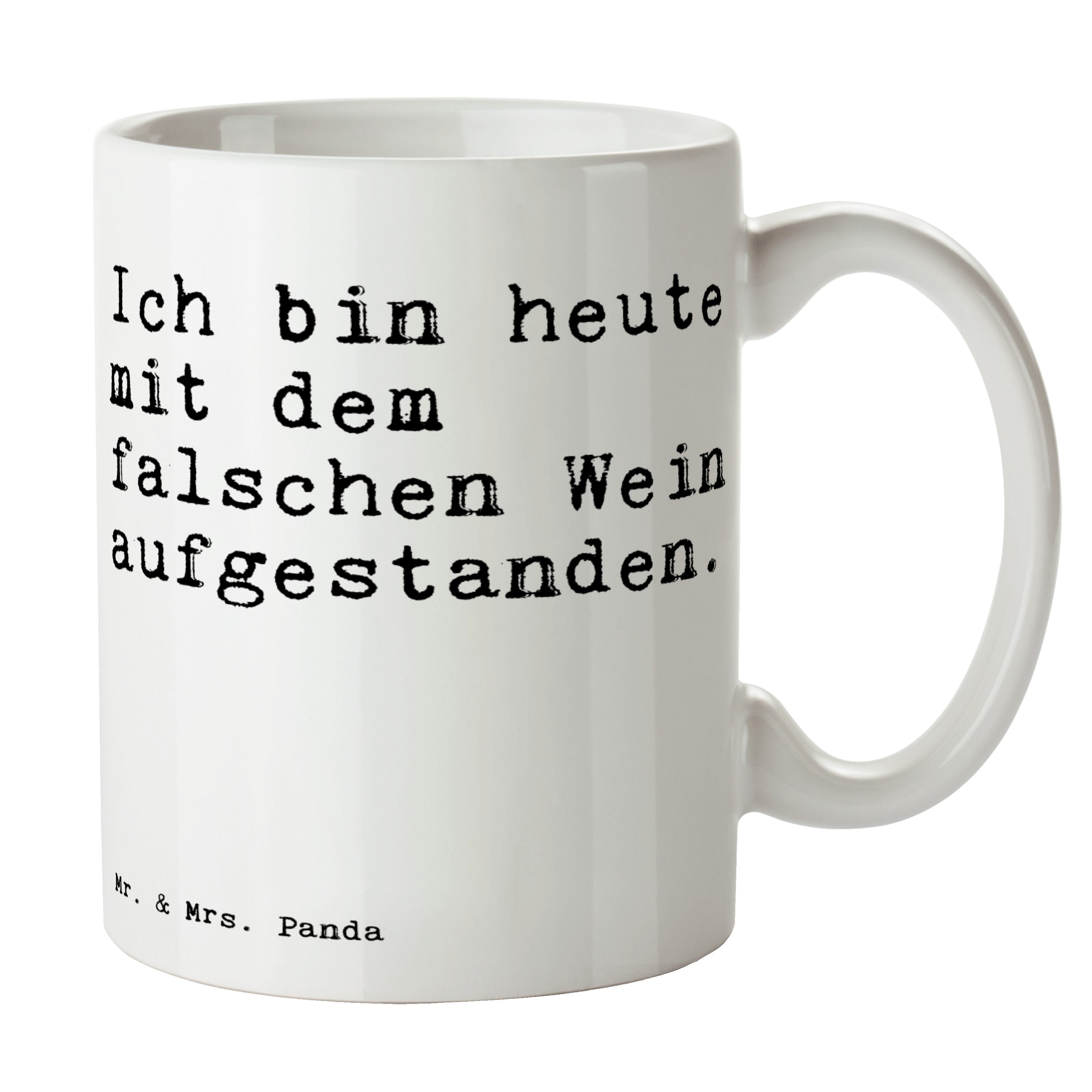 Kaffeebecher, Ich Tasse Keramik & heute Freund, mit... Mrs. Mr. Spruch, Geschenk, Weiß - Panda bin -