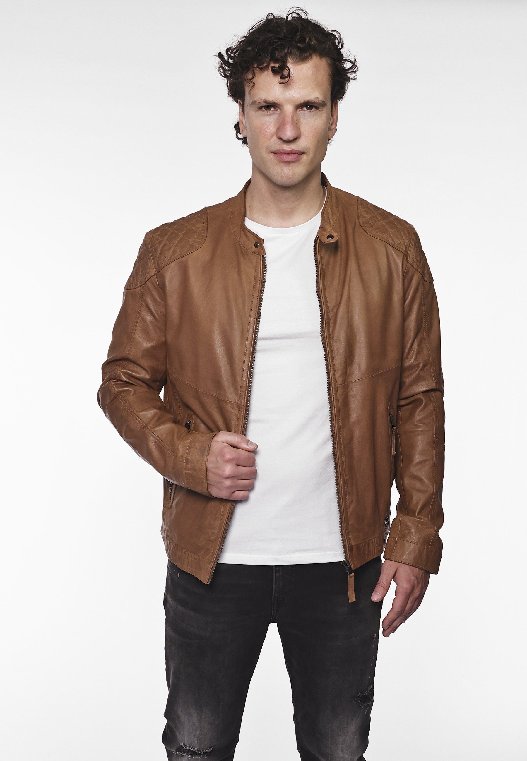 Max cognac MUSTANG Lederjacke