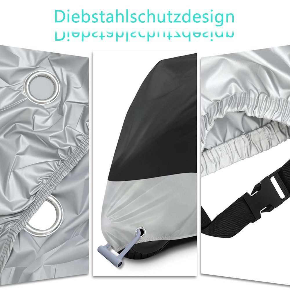 TUWENA Schutzplane Motorrad Abdeckplane, Outdoor Abdeckplane Motorrad mit Schlossloch