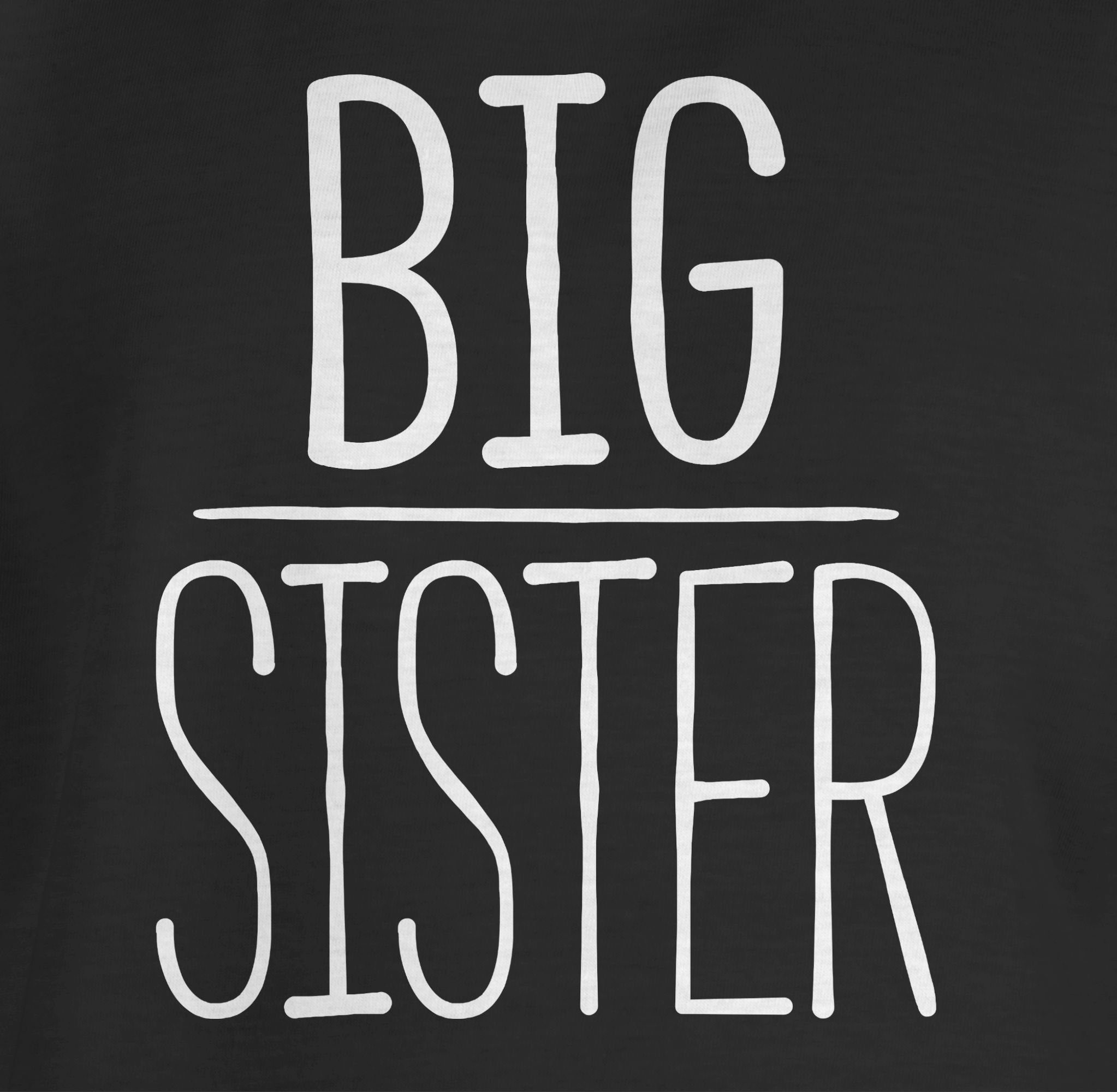 Shirtracer T-Shirt Big Schwarz Schwester 2 und Bruder Geschwister Sister