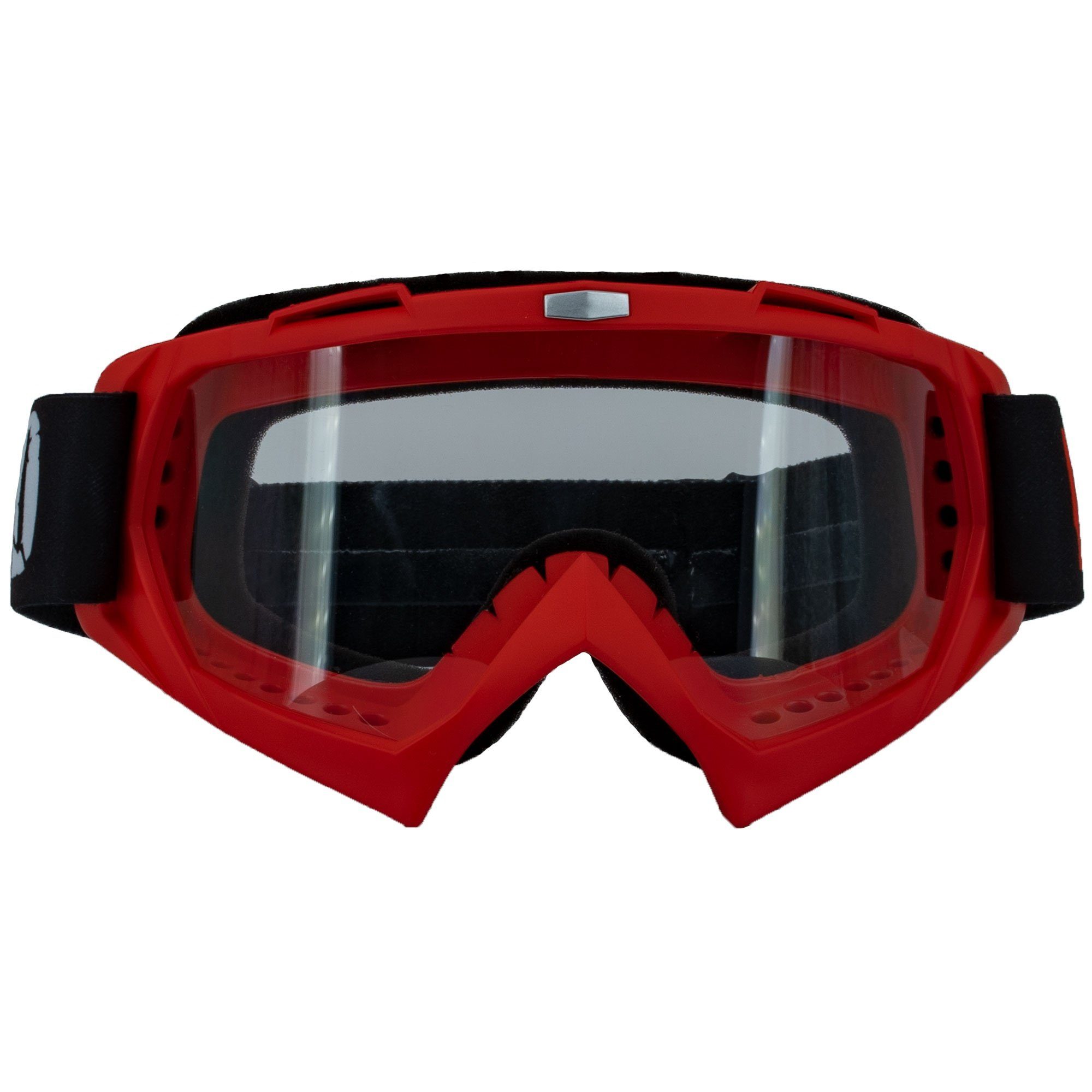 Broken Head Motorradbrille MX-2 Rot, Silikonbeschichtung