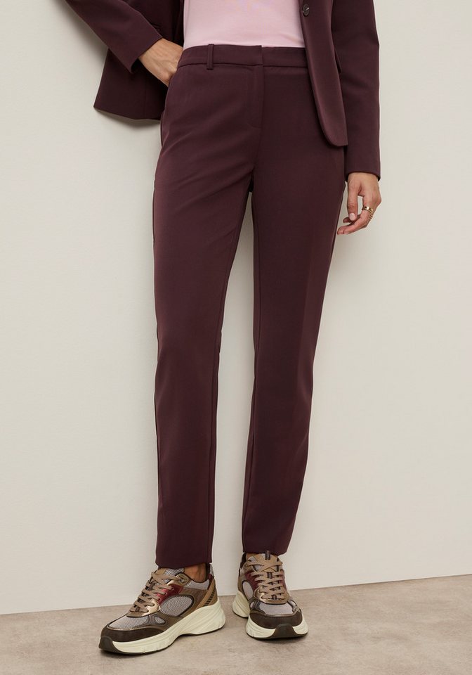 Tamaris Anzughose mit schlanker Passform mit elastischem Bund in Trendfarben - mit passendem Blazer