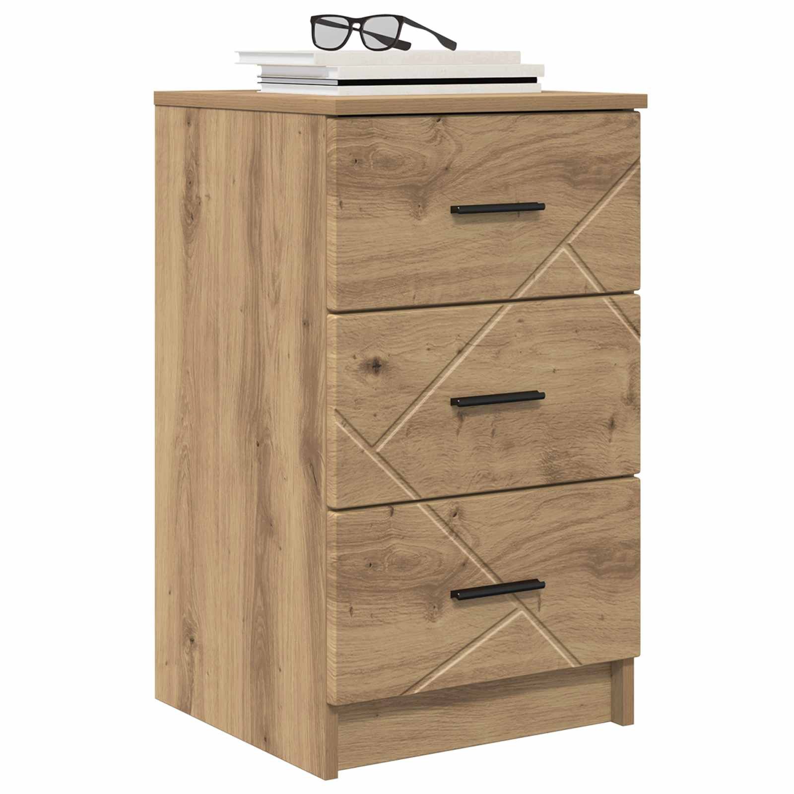 vidaXL Nachttisch Nachttisch Artisan-Eiche 38 x 38 x 66 cm Holzwerkstoff (1-St)