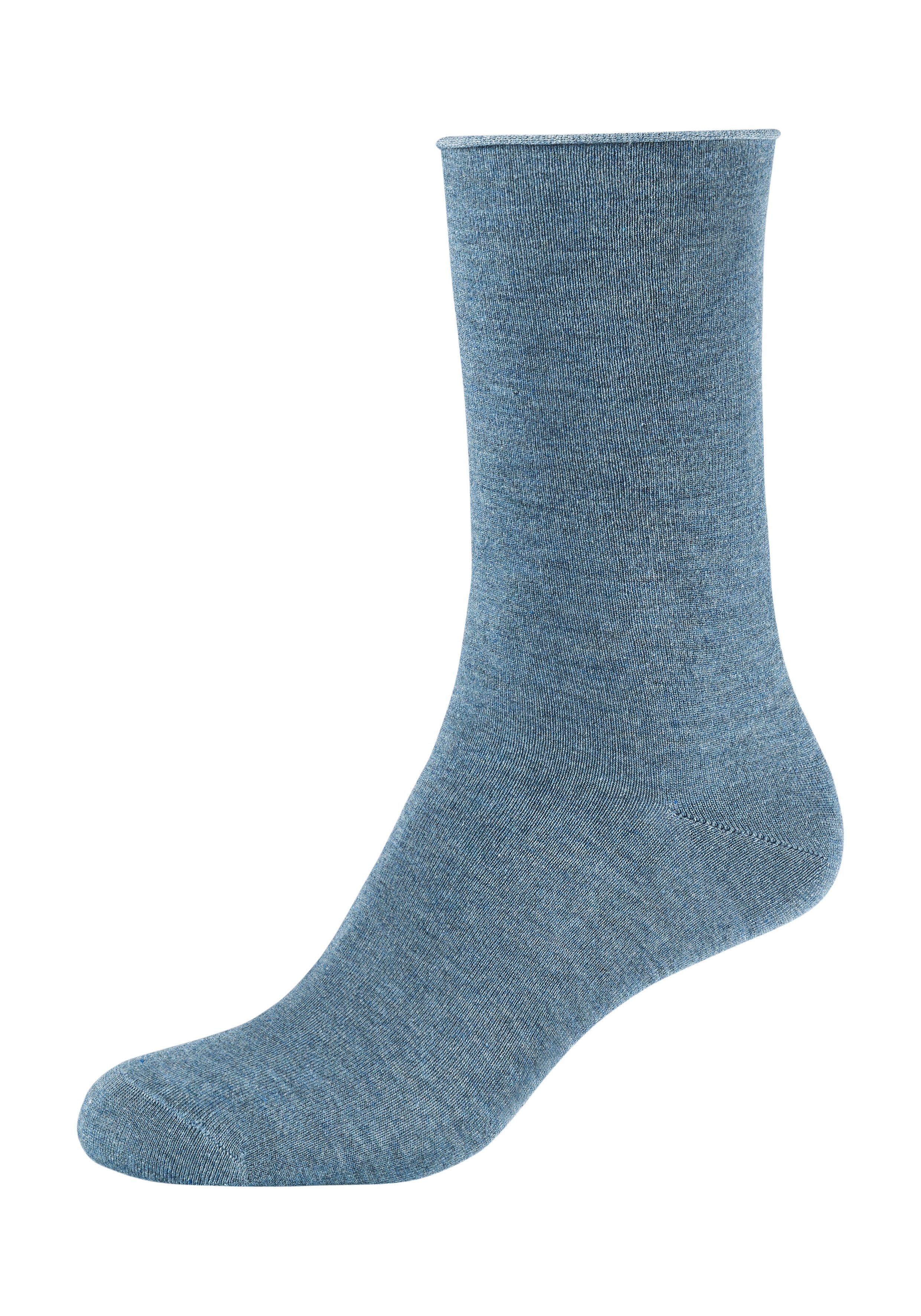 s.Oliver Socken silky touch (4-Paar) mit elastischem Bund