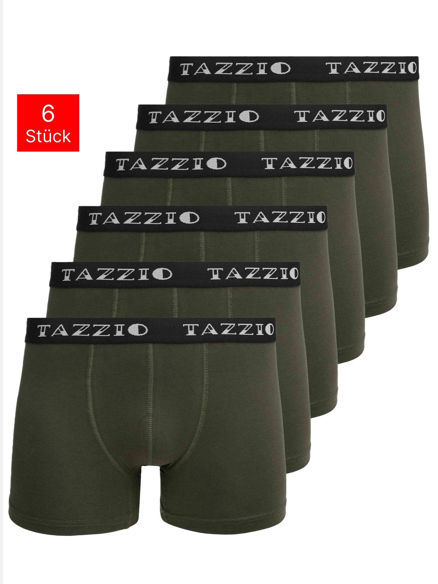 Tazzio Boxershorts 6er Pack BS1010 (Packung, 6-St., 6er-Pack) mit Logoschriftzug am Bund