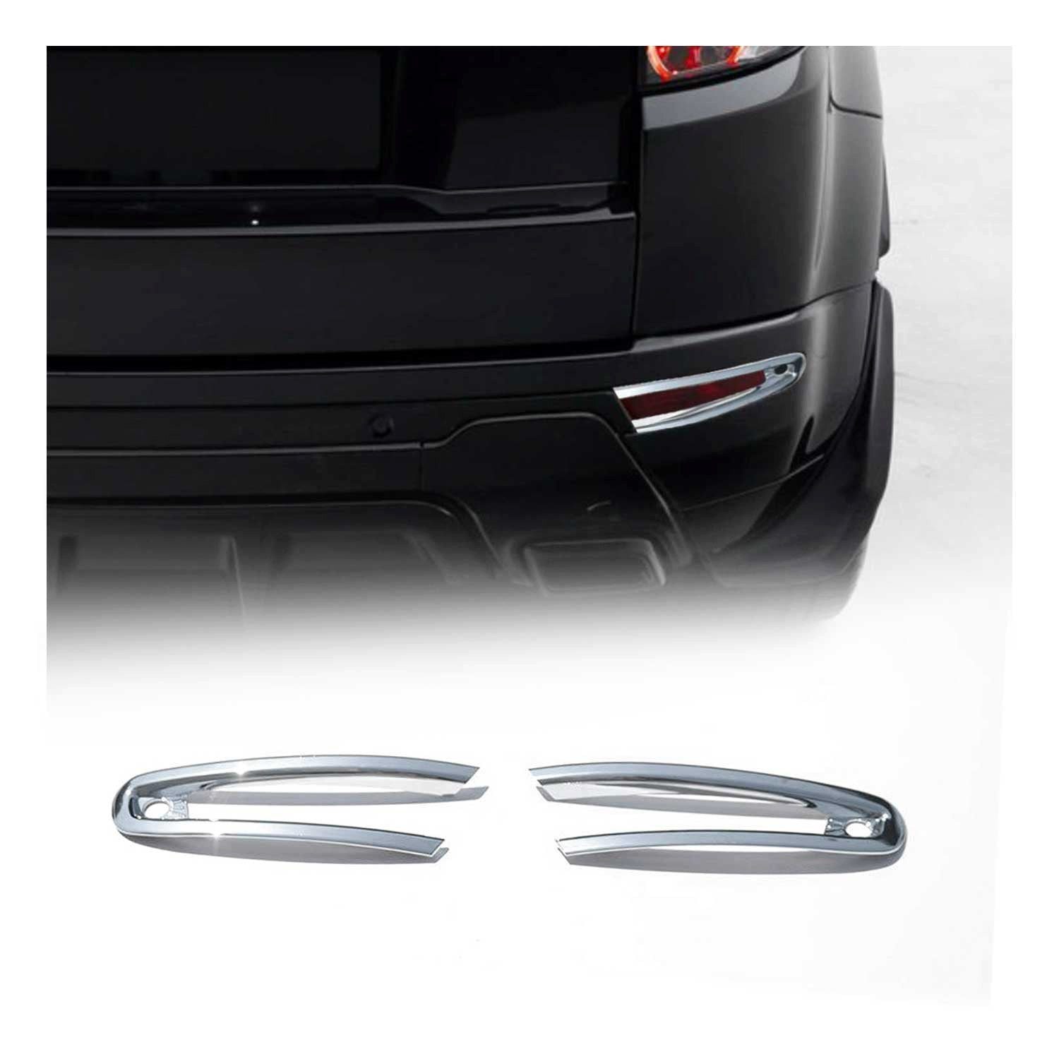 OMAC Zierleisten-Aufkleber Nebelscheinwerfer Rahmen für Range Rover Evoque 2011-2018 Chrom ABS 2x, (2tlg), Langlebig,Einfache Reinigung,Einfache Installation,Rostbeständig