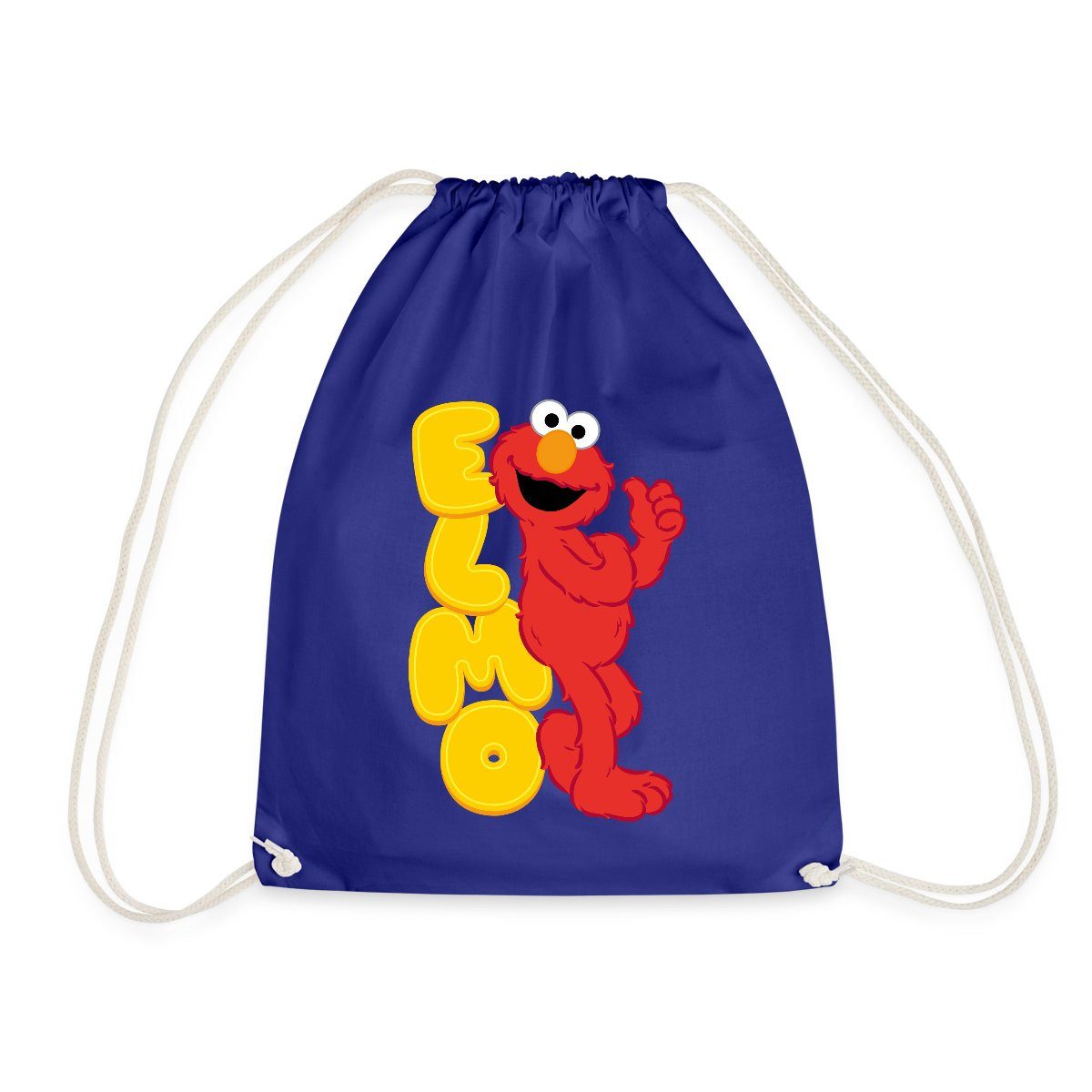 Turnbeutel Sesamstraße Elmo Mit Schriftzug Turnbeutel