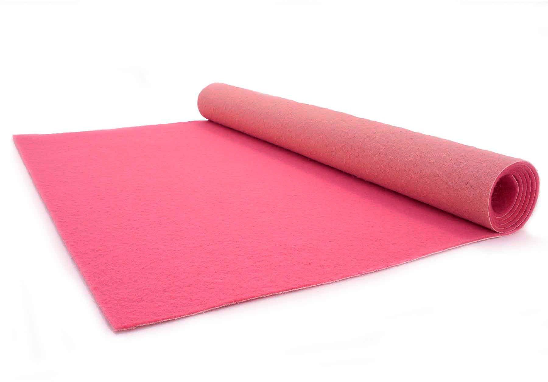 Höhe: Breite mm, robuster Uni-Farben PODIUM, 2,6 Eventteppich Nadelfilz, 100 rechteckig, in Textil, Läufer rosa cm, Primaflor-Ideen