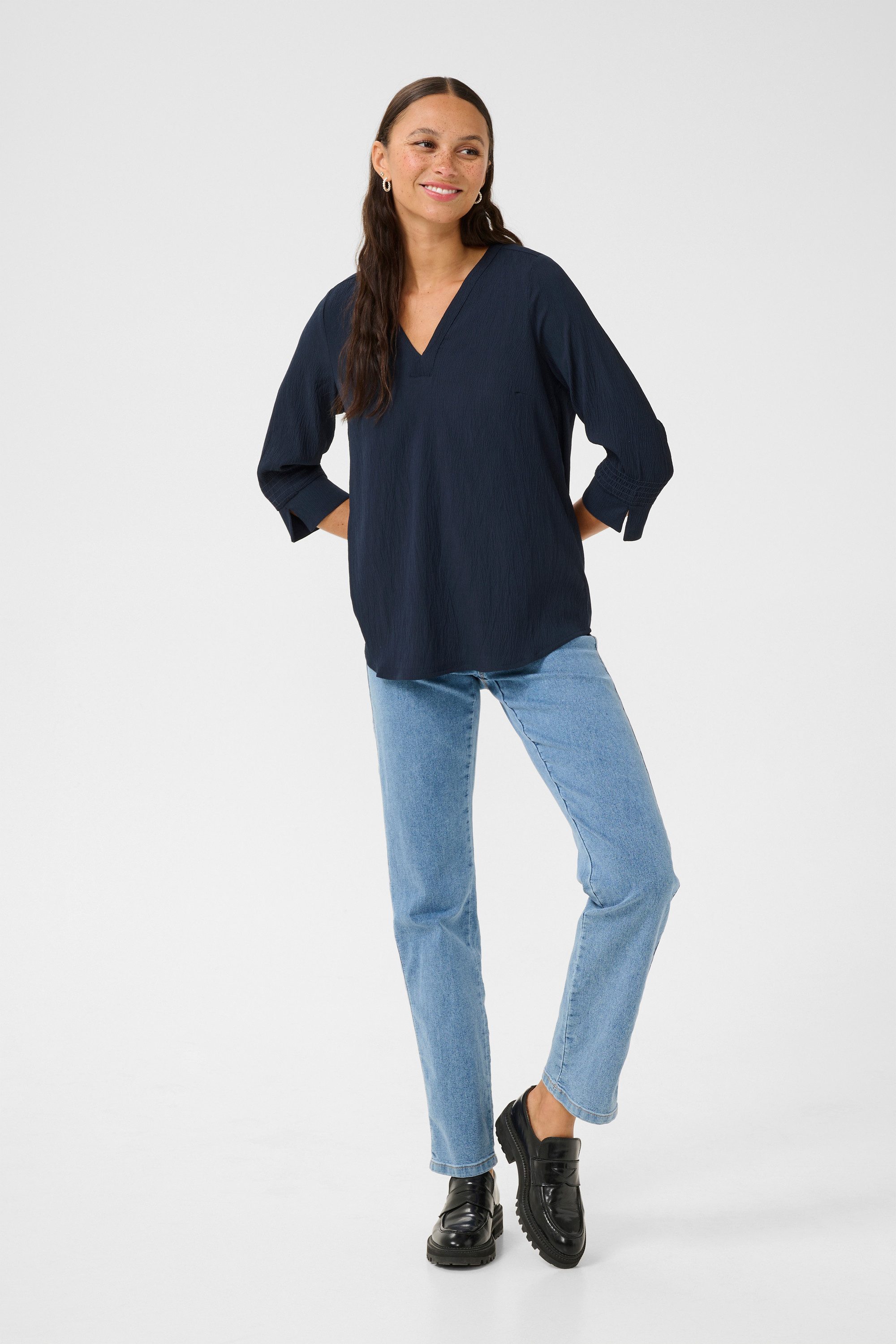 KAFFE Langarmbluse Langarm-Bluse KAlinda