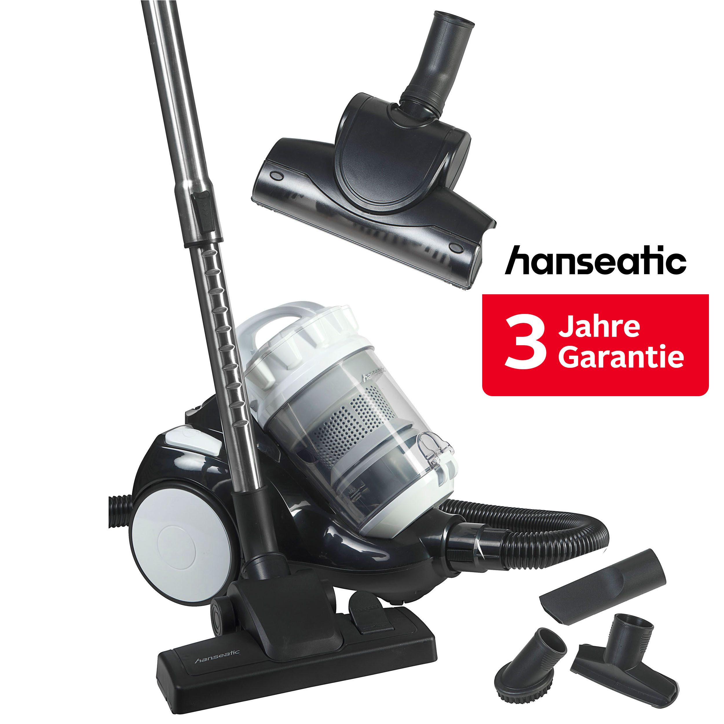 Hanseatic Bodenstaubsauger Edition, hohe Saugkraft dank Zyklonentechnologie, 600 W, beutellos, inkl. 3 Jahre Herstellergarantie