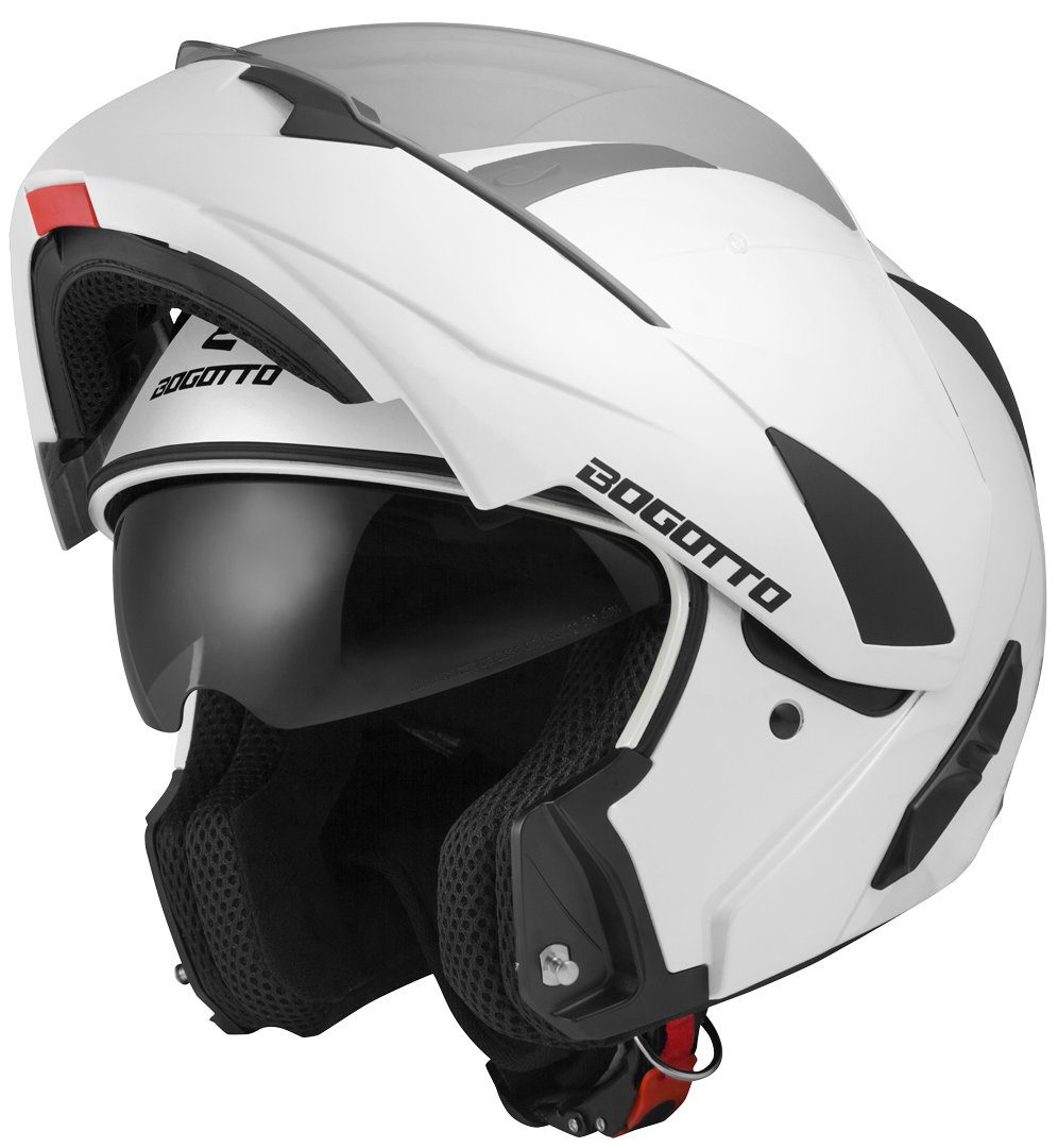 Bogotto Motorradhelm V280 Klapphelm, integriertes Sonnenvisier