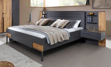 rauch Bettanlage Valetta, (Set 5-tlg) Bett, 2 Nachttische, 2 Paneele, optional mit Beleuchtung