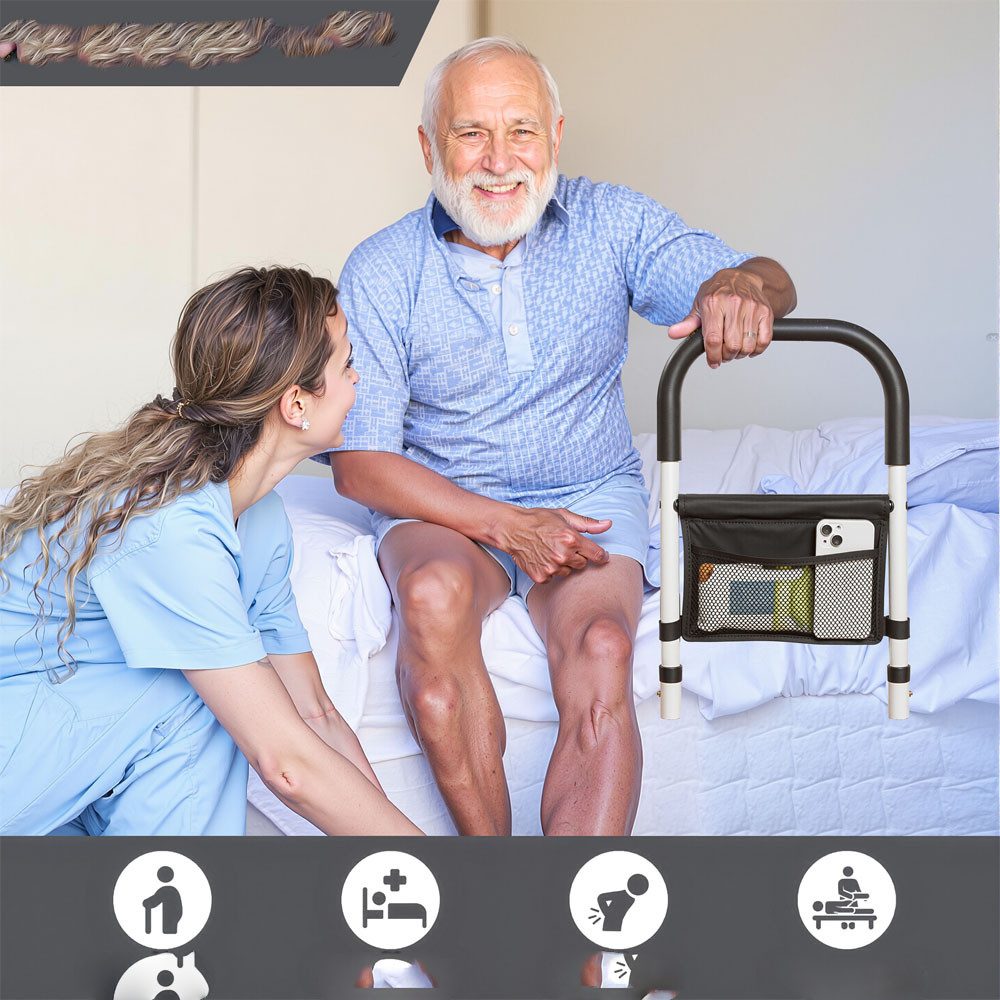 GarveeMore Bett - Aufstehhilfe Bett Haltegriffe Senioren Verstellbare Höhenverstellbare Aufstehhilfe
