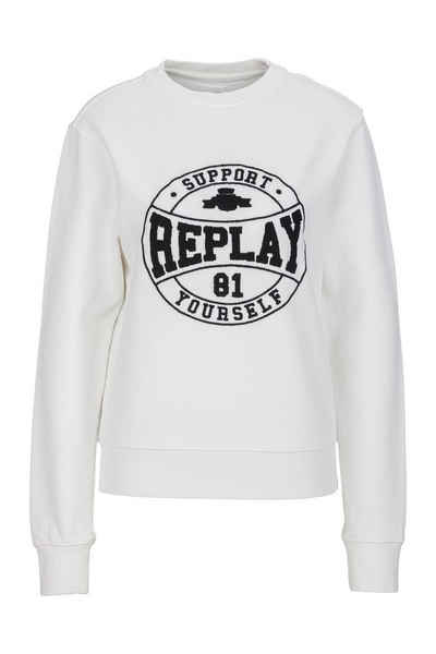Replay Sweatshirt Sweatshirt - College Stickerei aus warmer und weicher Baumwolle