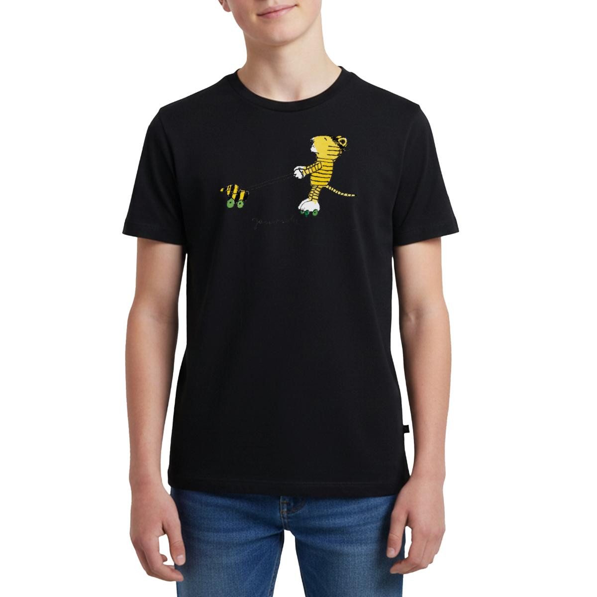 T-Shirt Janosch Tiger auf Rollschuhen Teenager Premium T-Shirt