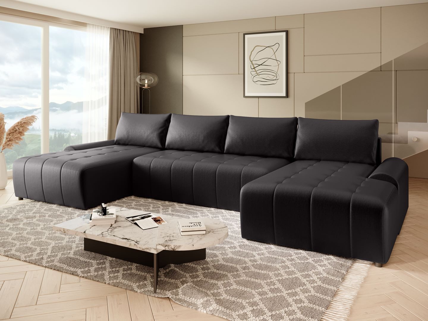 Beautysofa Ecksofa Costa U, inkl. Schlaffunktion, günstig online kaufen