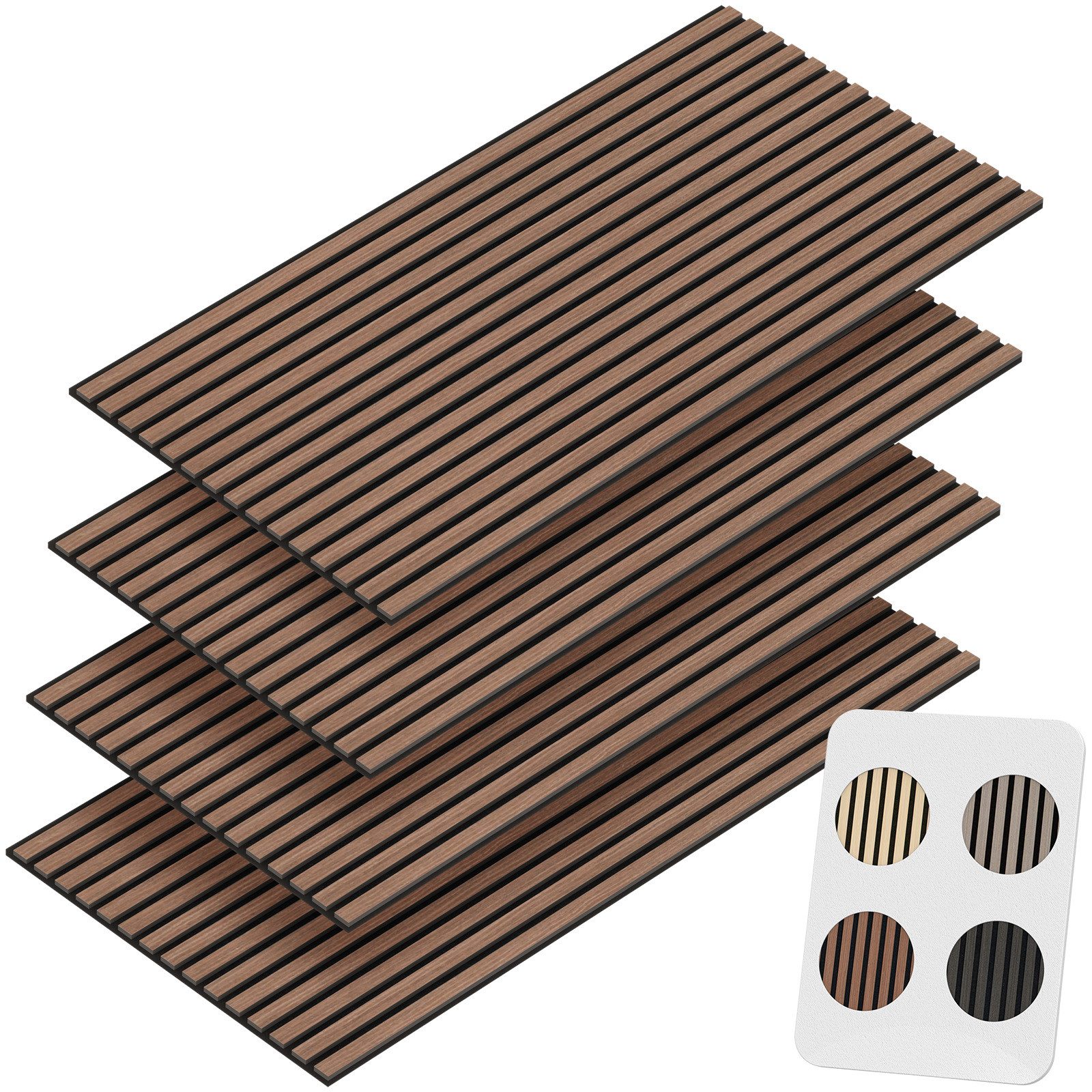 TONOR 3D Wandpaneel Akustikpaneele Holz, Wandpaneele Schallschutzplatten, Wandverkleidung, (4-tlg)