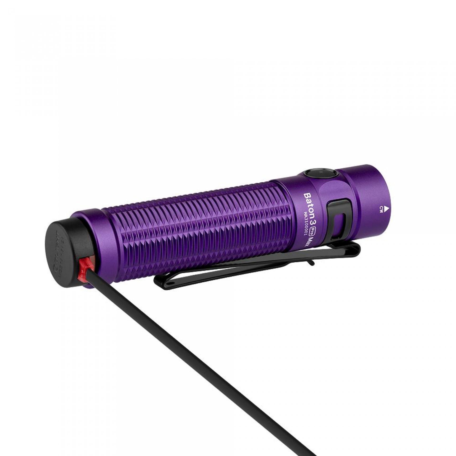 Baton Taschenlampe EDC Taschenlampe Pro 3 Aufladbare Lila OLIGHT Max LED
