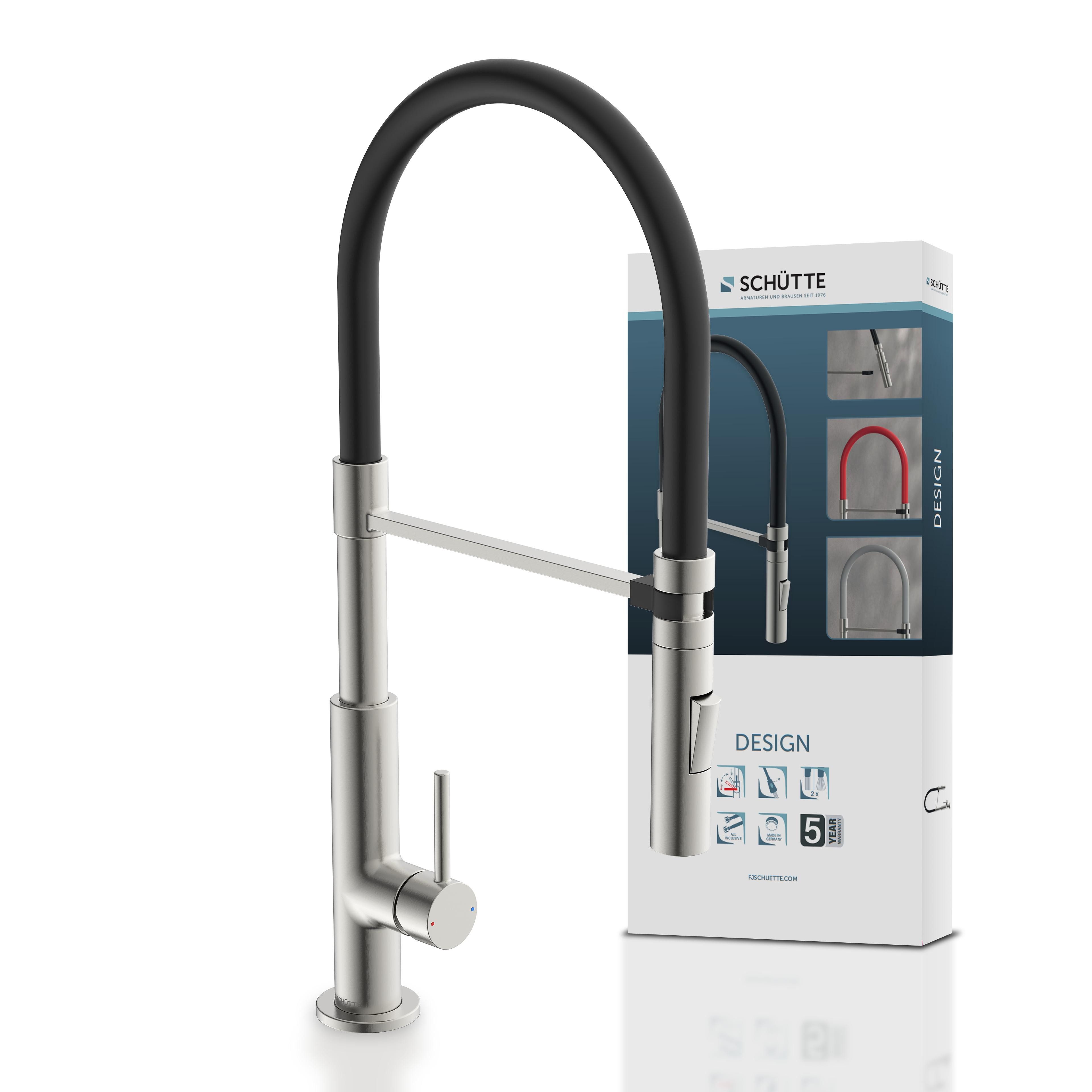 Schütte Spültischarmatur Design ausziehbar, 360° schwenkbar, Edelstahloptik günstig online kaufen