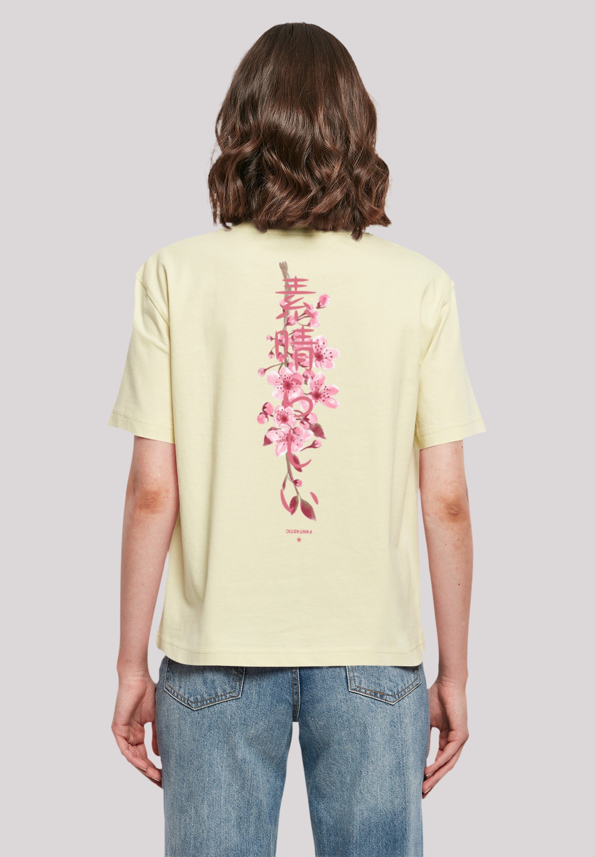 F4NT4STIC T-Shirt Cherry Blossom Print, Fällt weit aus, bitte eine Größe  kleiner bestellen