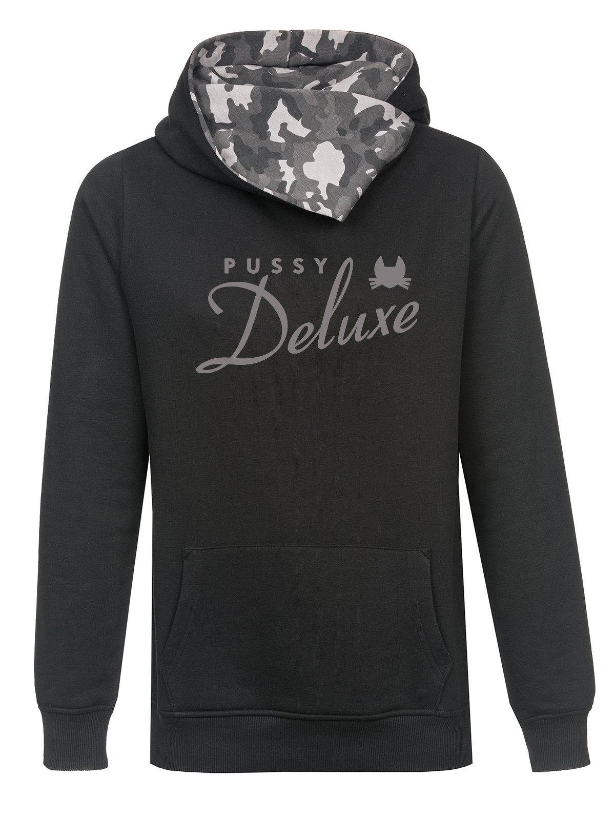 Pussy Deluxe Schalkragenpullover Logo Military