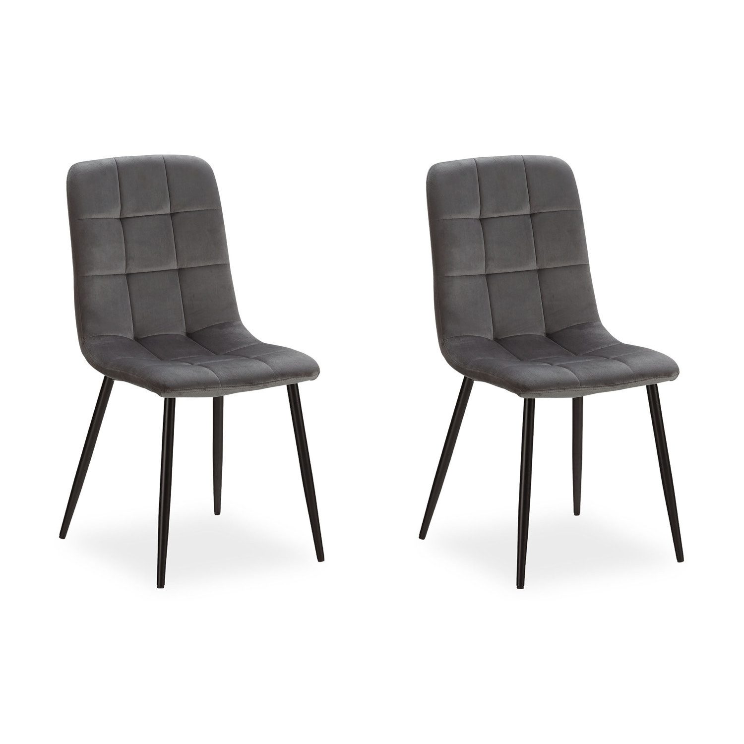 Homestyle4u Polsterstuhl Küchenstuhl modern Esszimmer Grau günstig online kaufen