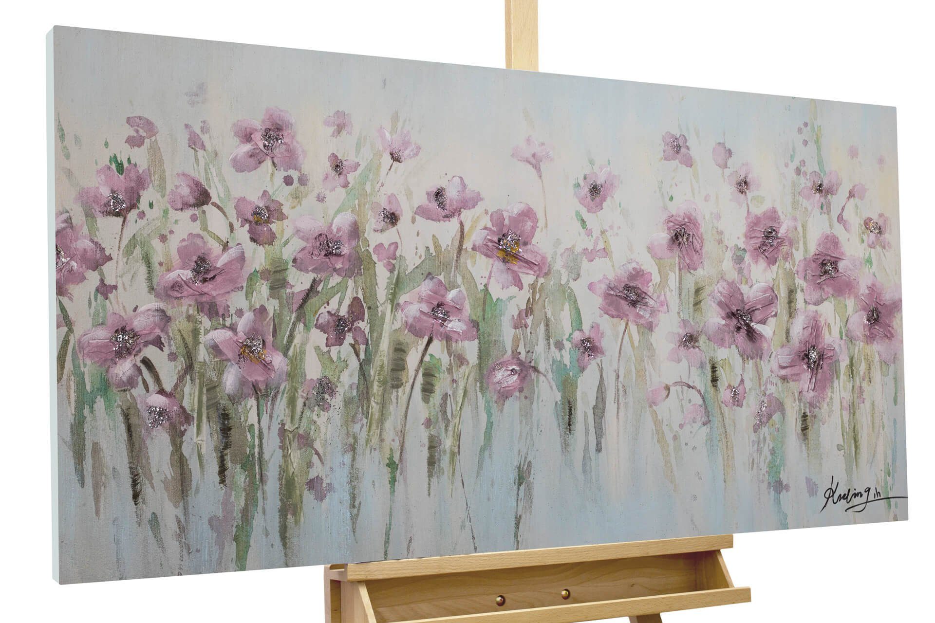 KUNSTLOFT Картина Perfect Scenery 120x60 cm, Leinwandbild 100% HANDGEMALT Wandbild Wohnzimmer