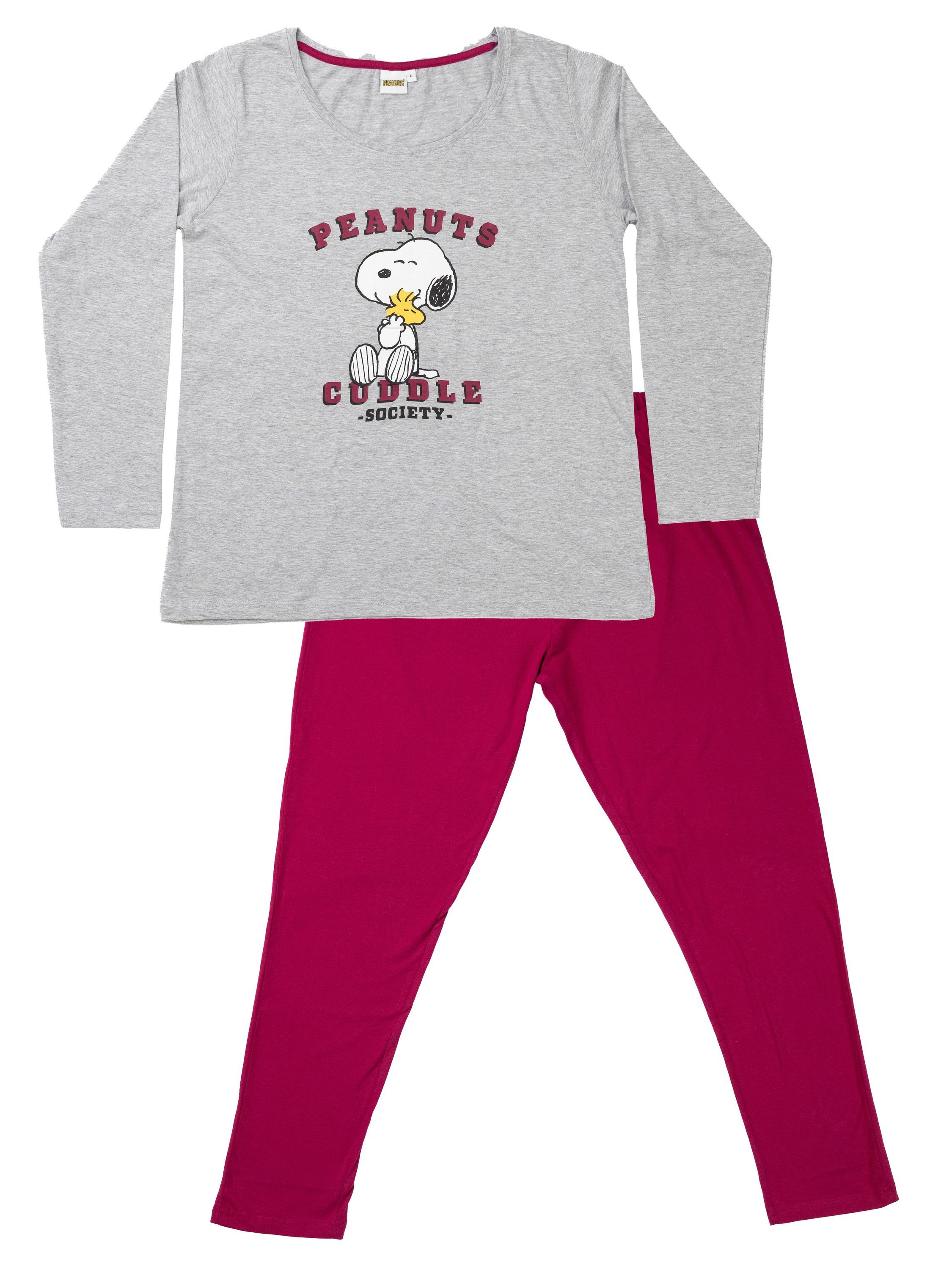 United Labels® Schlafanzug The Peanuts Snoopy Schlafanzug Pyjama Set Langar günstig online kaufen