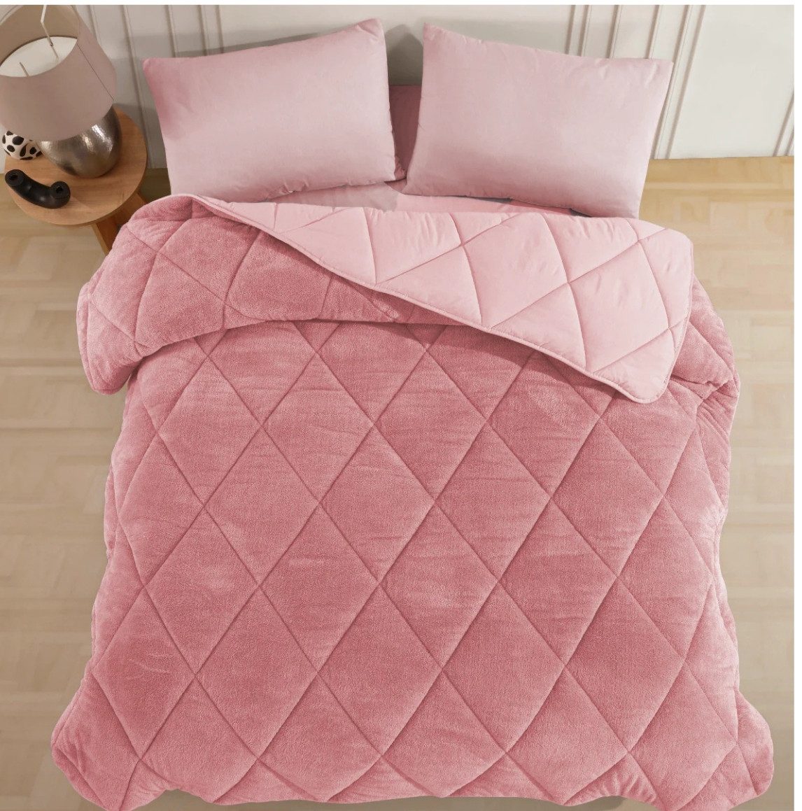Formeya Baumwollbettdecke Wellsoft Wendesteppdecke 220x240 cm Ganzjahres Doppelbett