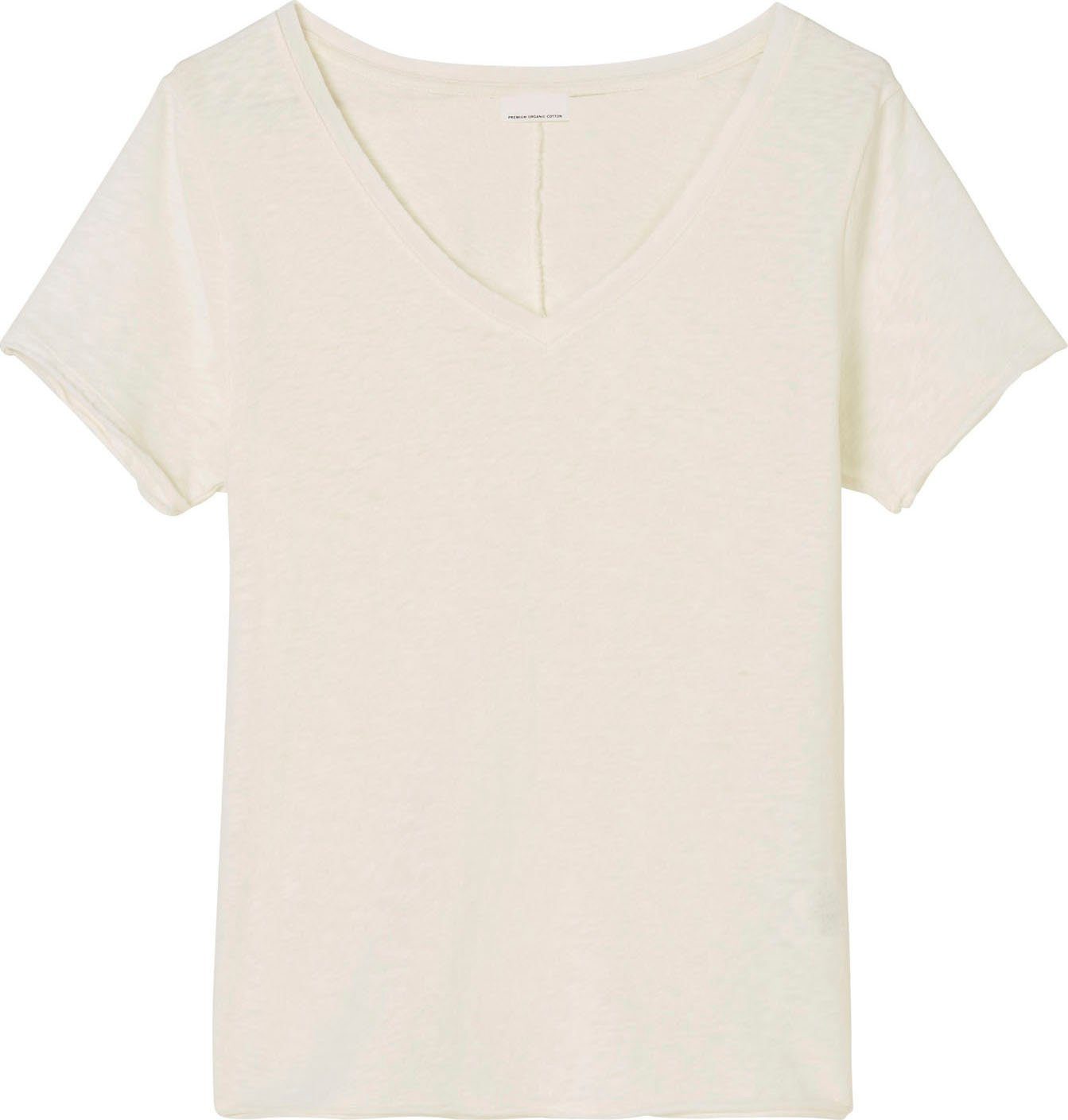 Marc O'Polo DENIM T-Shirt mit abgerundetem V-Neck günstig online kaufen