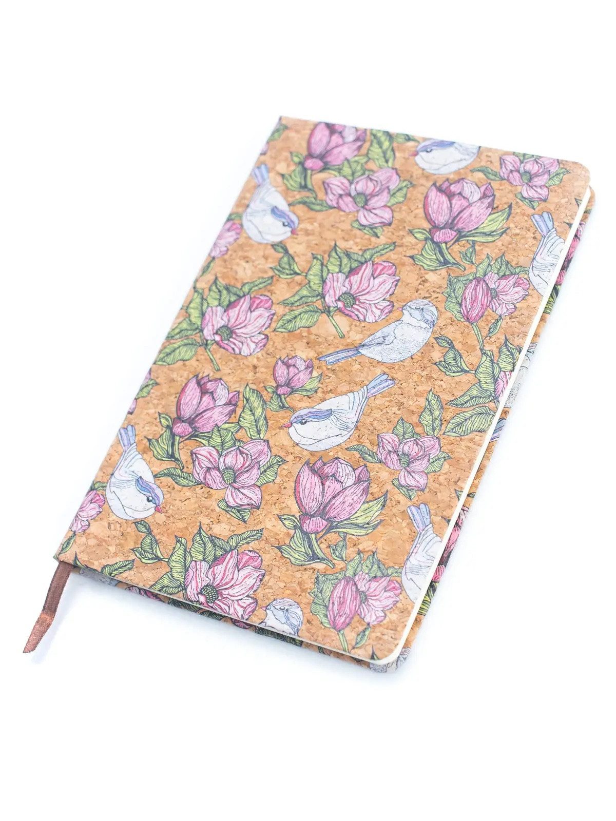 LK Trend & Style Notizbuch aus Naturkork wunderschöne Florale Motive, Bonuspunkte für diese hübschen Druckdetails