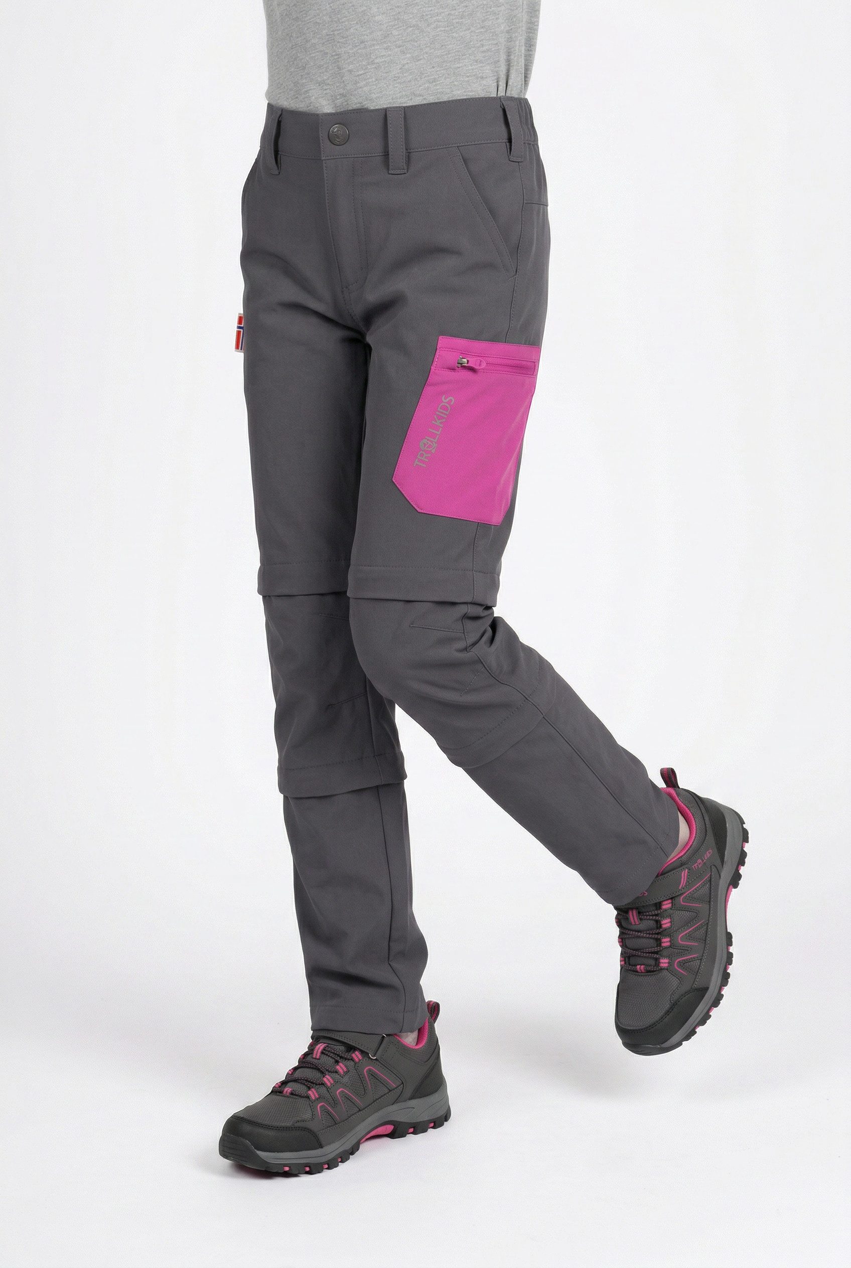 TROLLKIDS Zip-off-Hose Kids Preikestolen Double Zip-Off Pants doppelte Zip-off-Funktion, atmungsaktives Material, schnelltrocknend