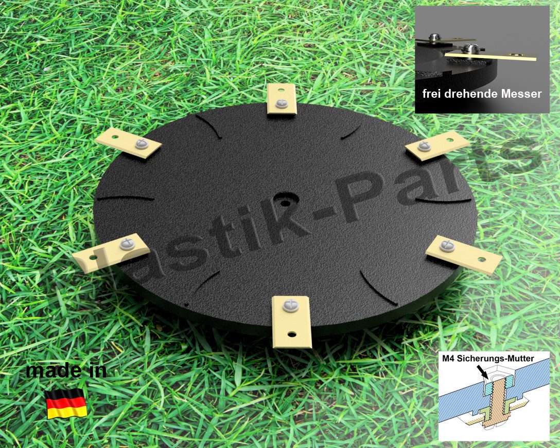 Plastik Parts Mährobotermesser Messerscheibe 6 Klingen Messerteller Bosch Indego Connect 1000 1100