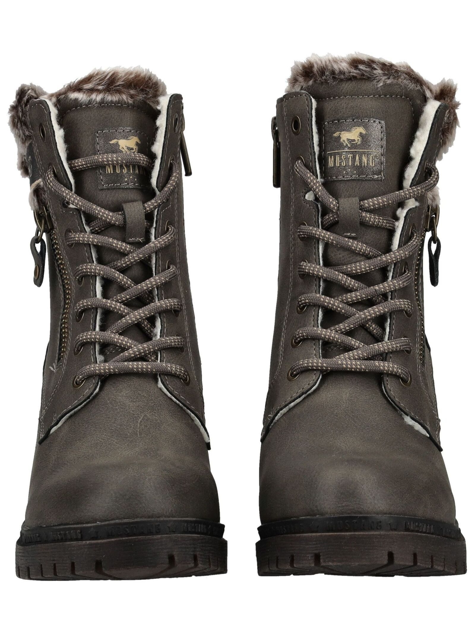 MUSTANG Stiefelette Lederimitat/Textil . High-Heel-Stiefelette