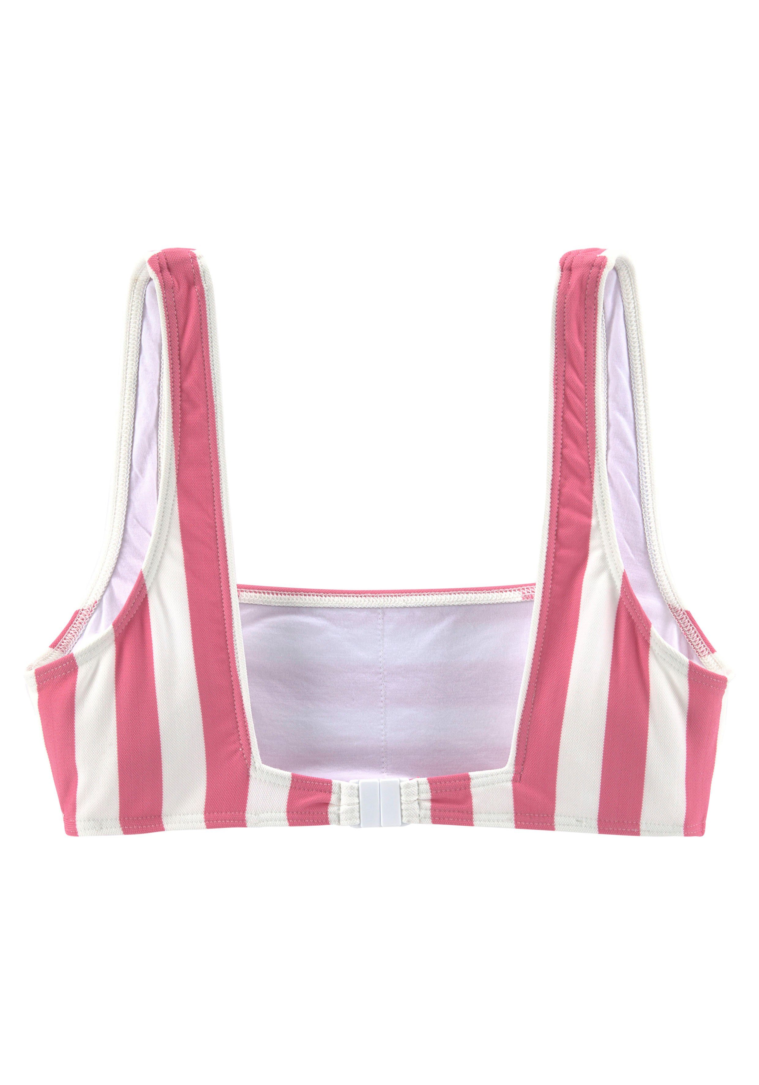 Venice Beach Bustier-Bikini mit gewebten Streifen günstig online kaufen