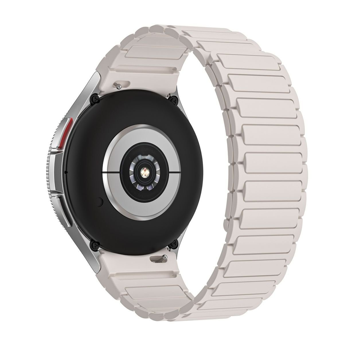 Wigento Smartwatch-Armband Für Samsung Galaxy Magnetisches 6 Ersatz 4 Watch Silikon 5 Design Band