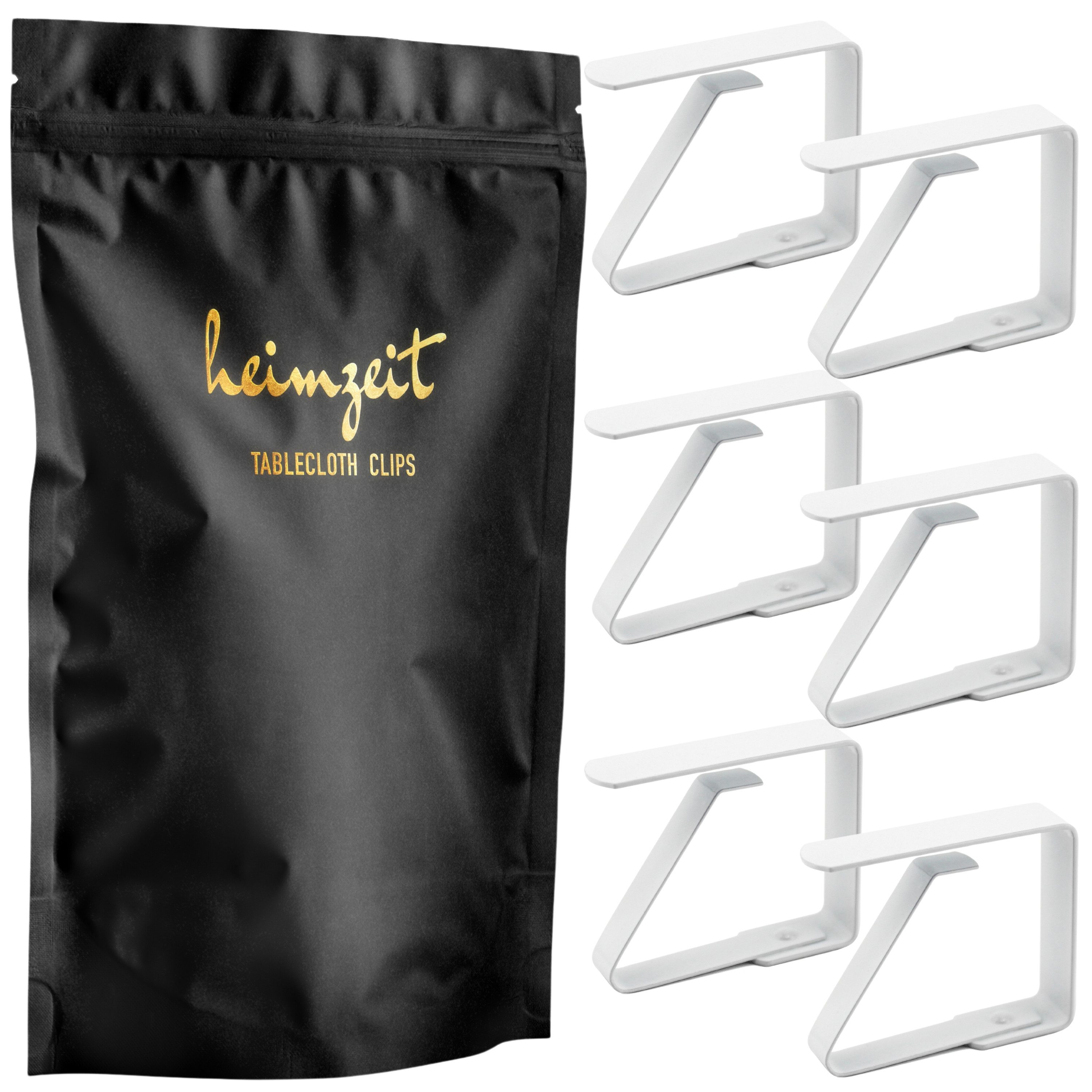 heimzeit Tischtuchklammer Скатертиklammern für Platten bis 3 cm, (6-tlg)