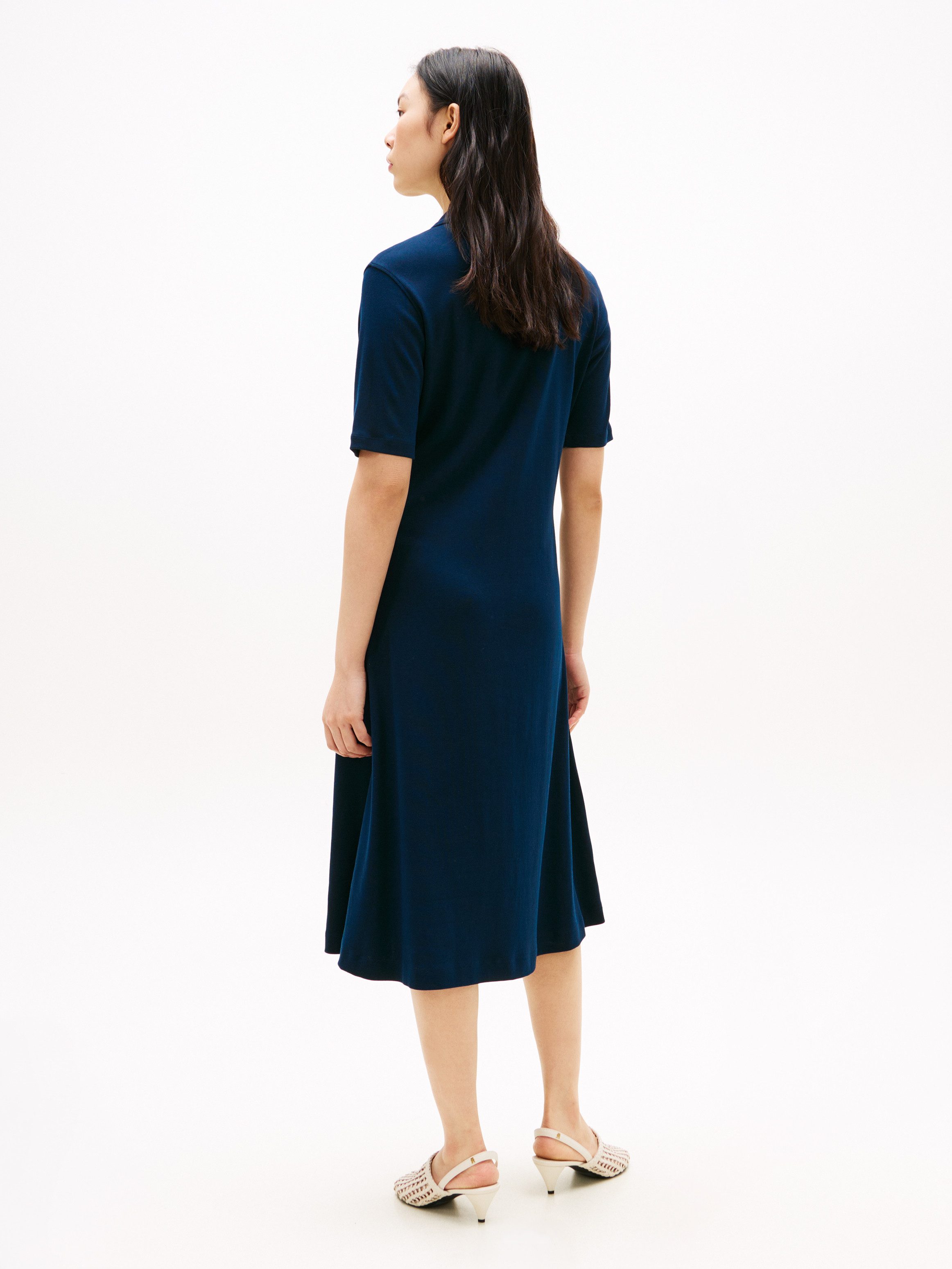 Tommy Hilfiger Polokleid GOLD BUTTON F&F MIDI DRESS mit Logo-Stickerei günstig online kaufen