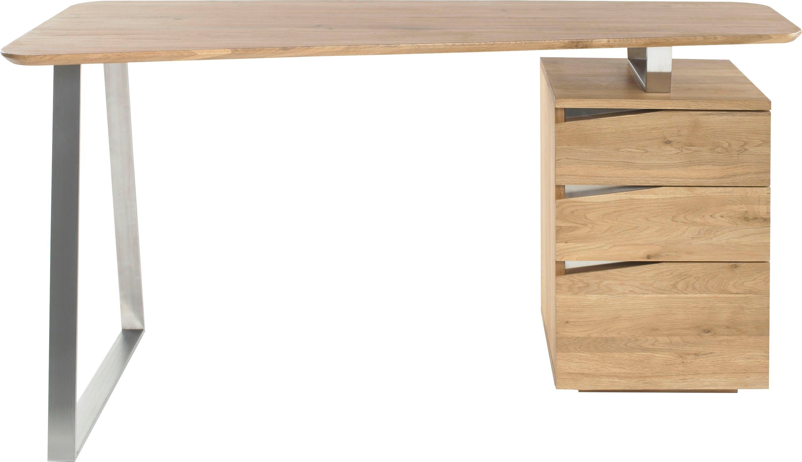 MCA furniture Schreibtisch »Tori«, Asteiche Massivholz geölt, mit 3  Schubladen, Breite 150 cm online kaufen | OTTO