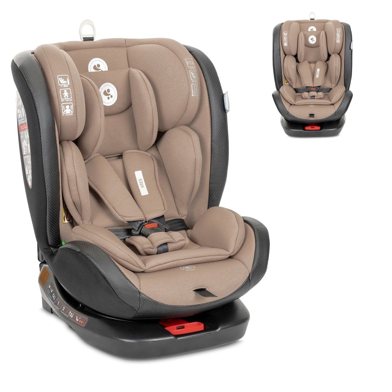 Lorelli Autokindersitz Kindersitz Ares i-Size, ab: 0, bis: 12, (40-150cm) Isofix, verstellbar, Sitz 360° drehbar